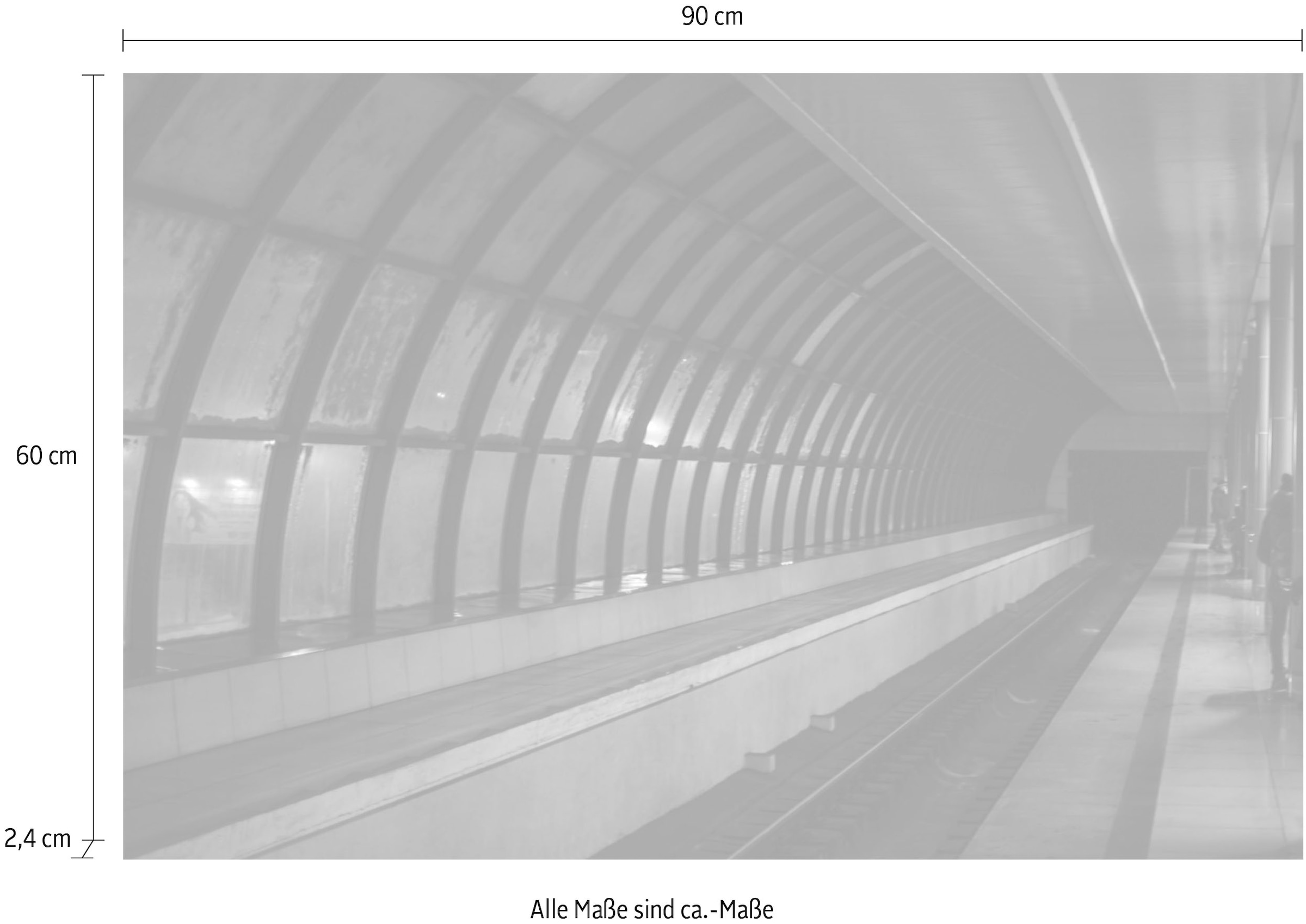 queence Acrylglasbild »Bahngleis« Kunst | Zugbilder | Züge Fine Art-Print in Galeriequalität