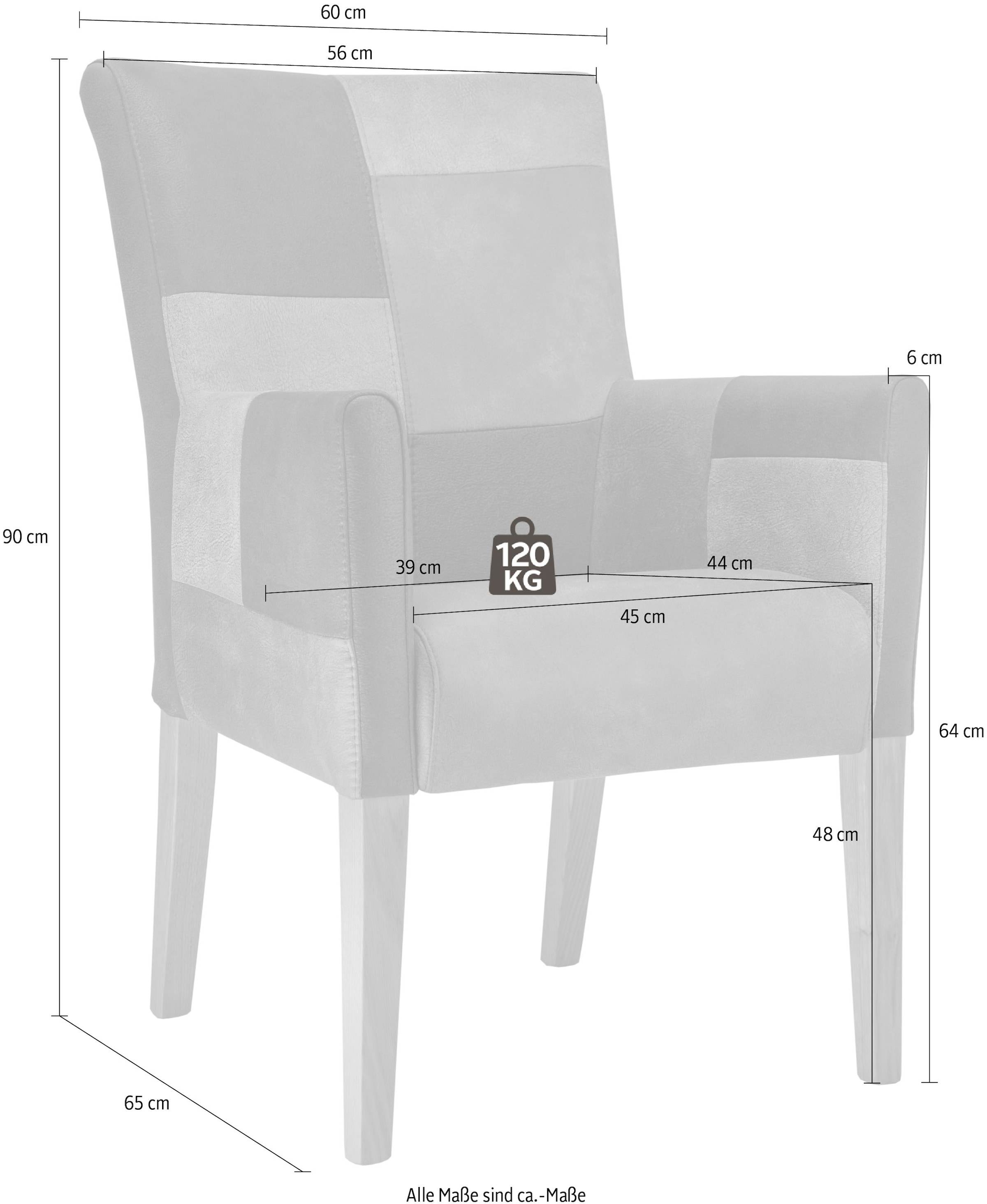 Home affaire Armlehnstuhl »King«, 1 St., Microfaser, Bezug aus Microfaser