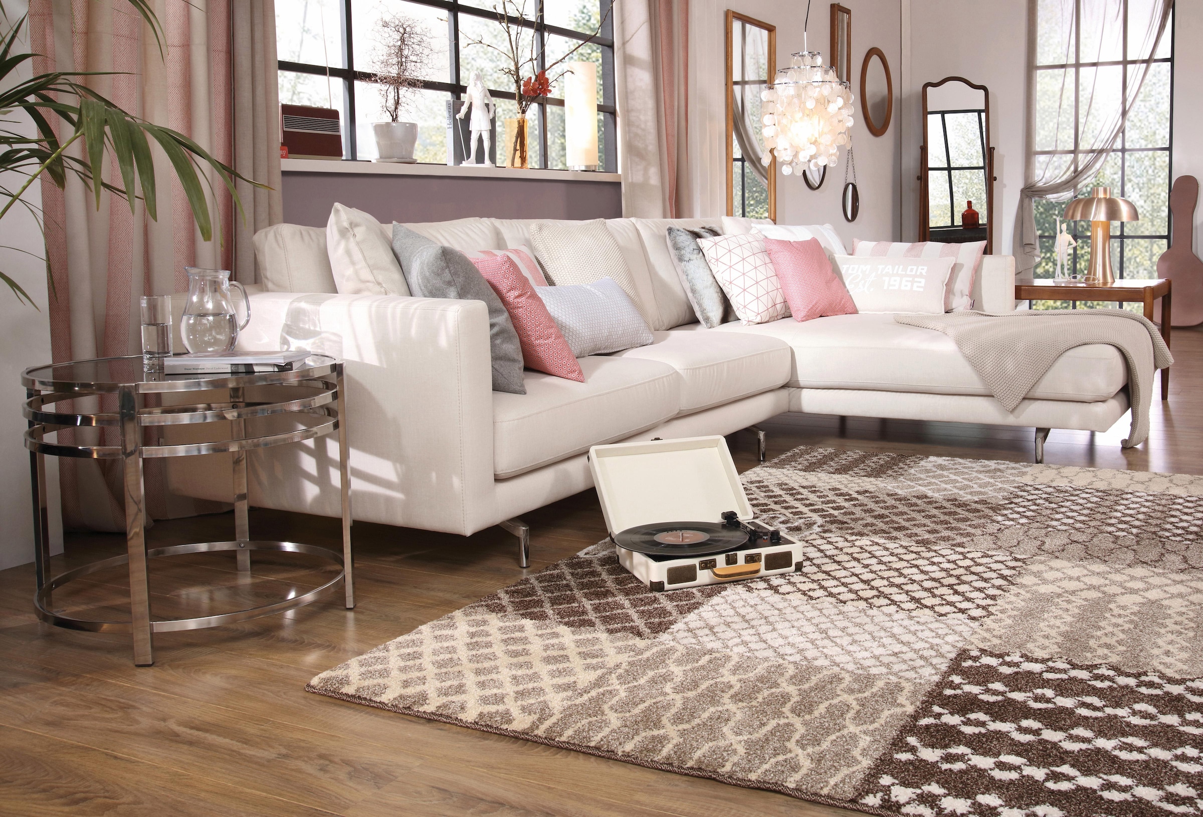 TOM TAILOR HOME Teppich »PATTERN PATCH« rechteckig 12 mm Höhe Exklusiv bei OTTO, ideal im Wohnzimmer & Schlafzimmer