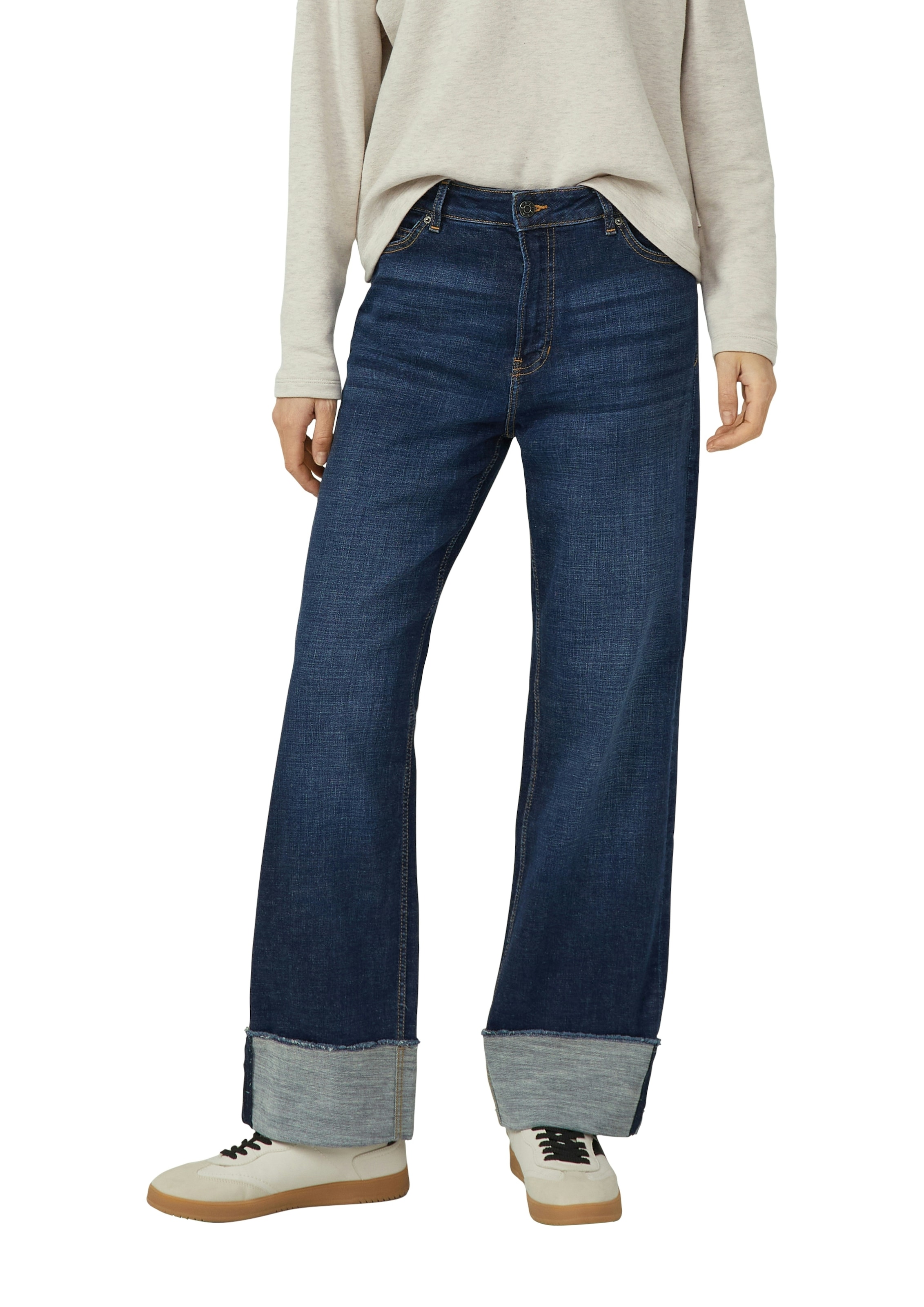 s.Oliver Boyfriend-Jeans »Beth Turn Up« mit authentischer Waschung, Relaxed Fit