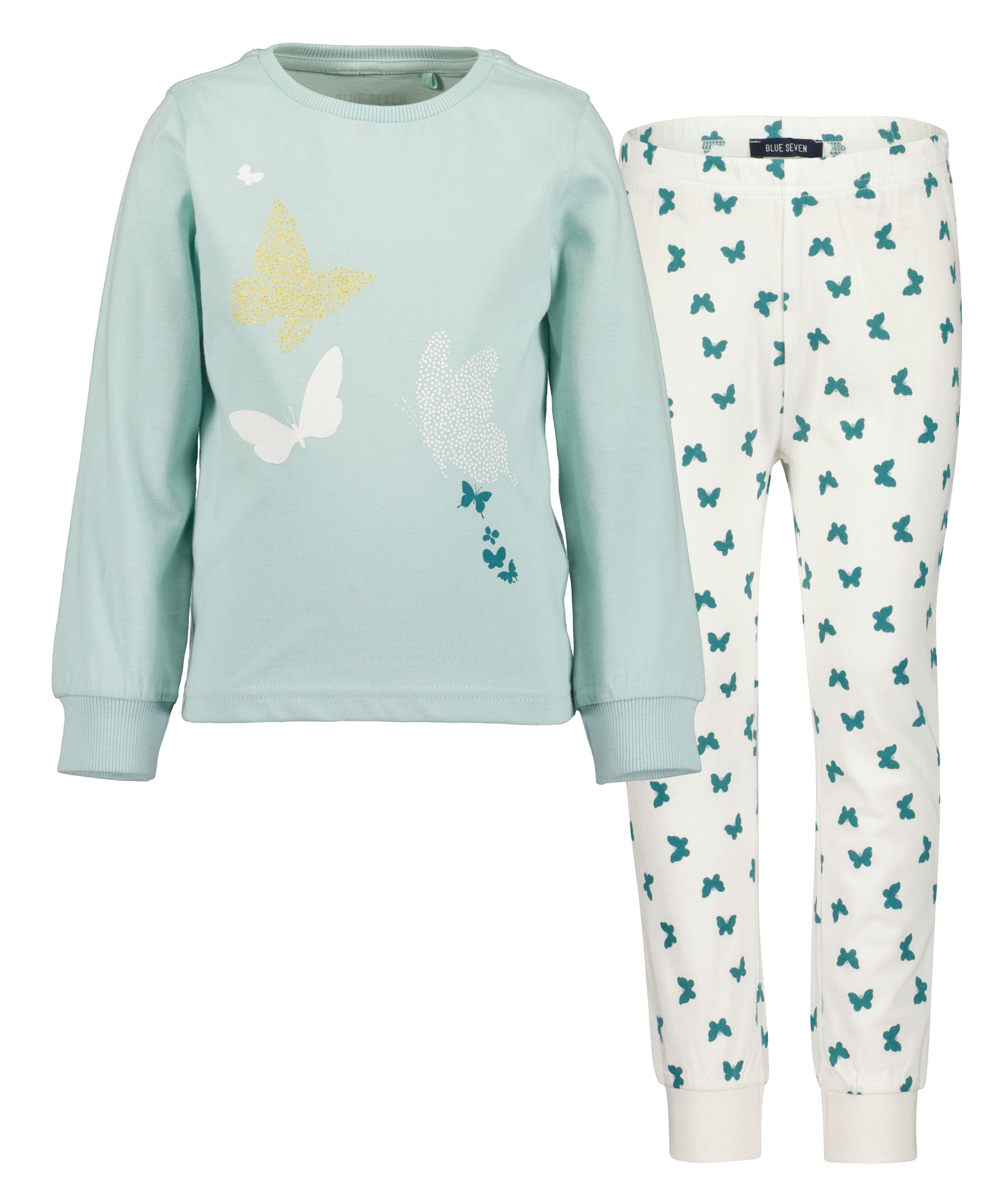 Image of Blue Seven Pyjama Set, 2 tlg. mit tollen Schmetterlingsmotiven