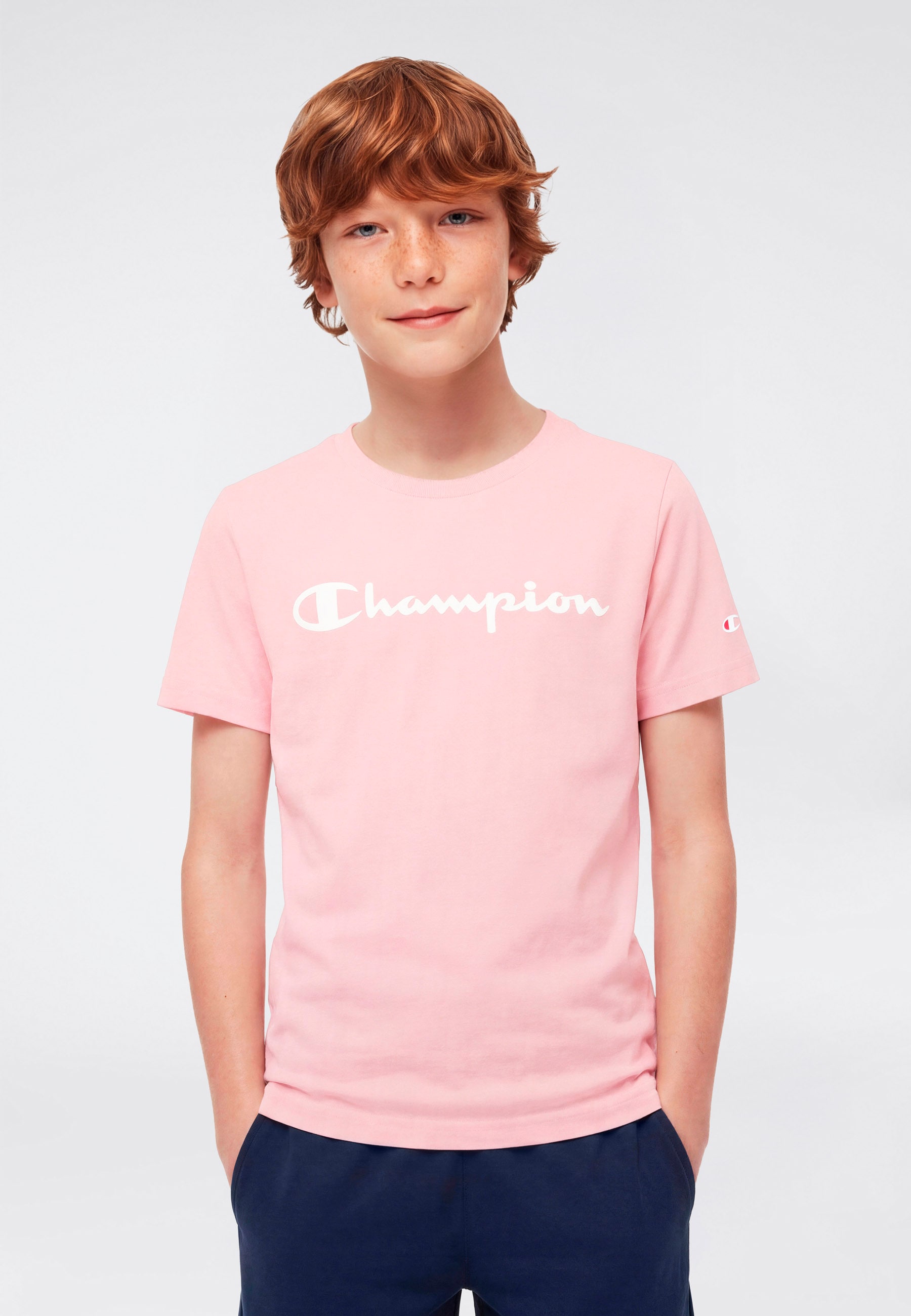 Image of Champion T-Shirt "SPORTWEAR T-SHIRT Standard Fit" Kurzarm, für Kinder, aus Baumwolle, Standard Fit