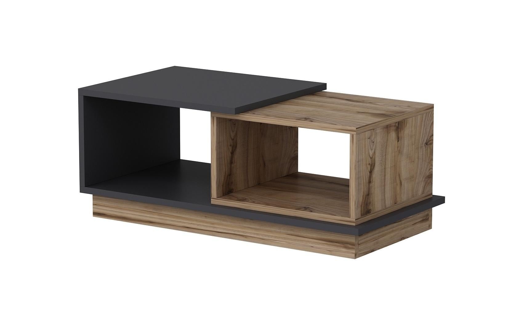 Image of WOODY FASHION Beistelltisch "Consept 90 x 36 x 45 cm, Anthrazit/Braun"