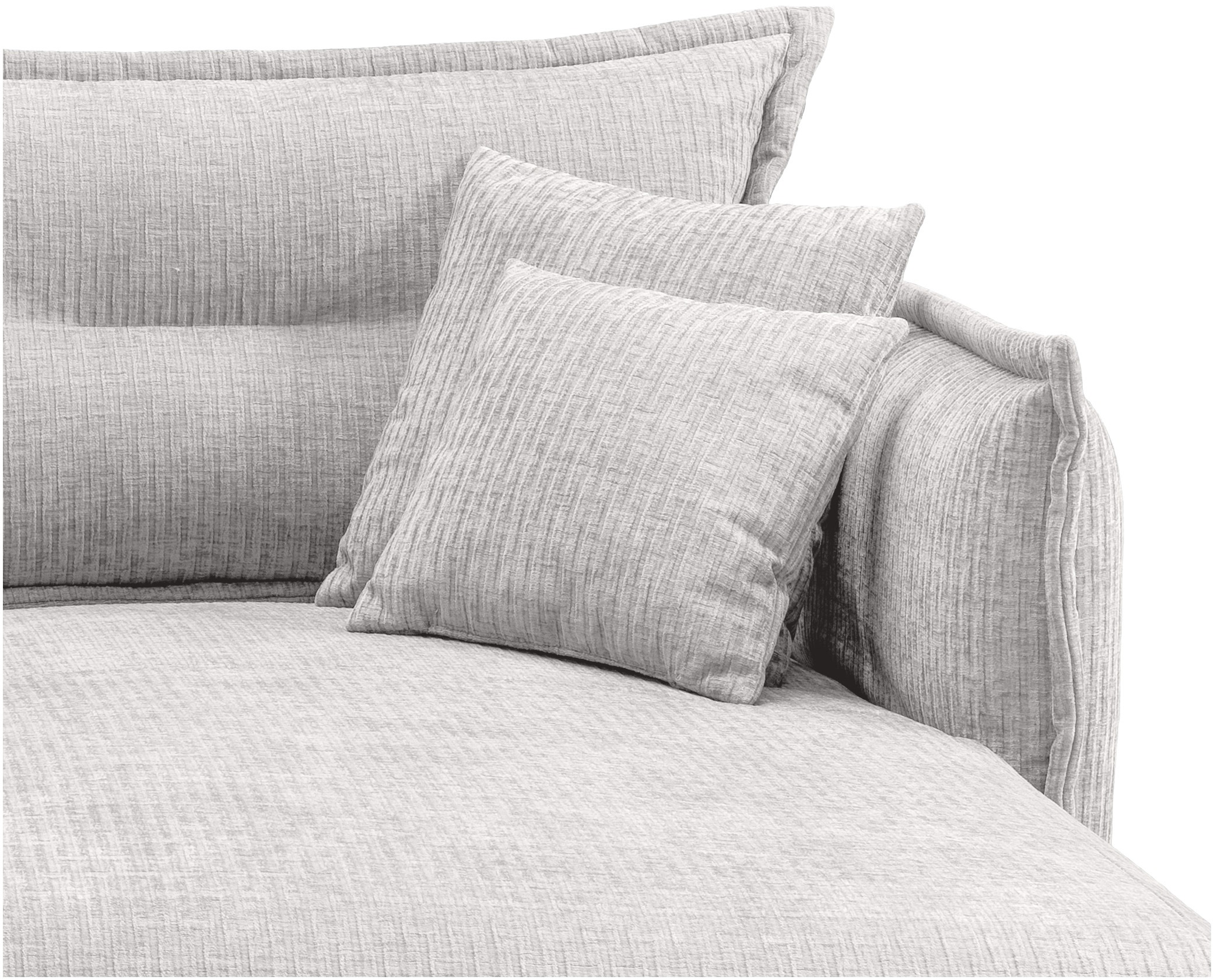 INOSIGN Ecksofa »Lazio modern und bequem, schmale Armlehnen, tolle Detailverarbeitung«, zwei verschiedene Fussfarben wählbar
