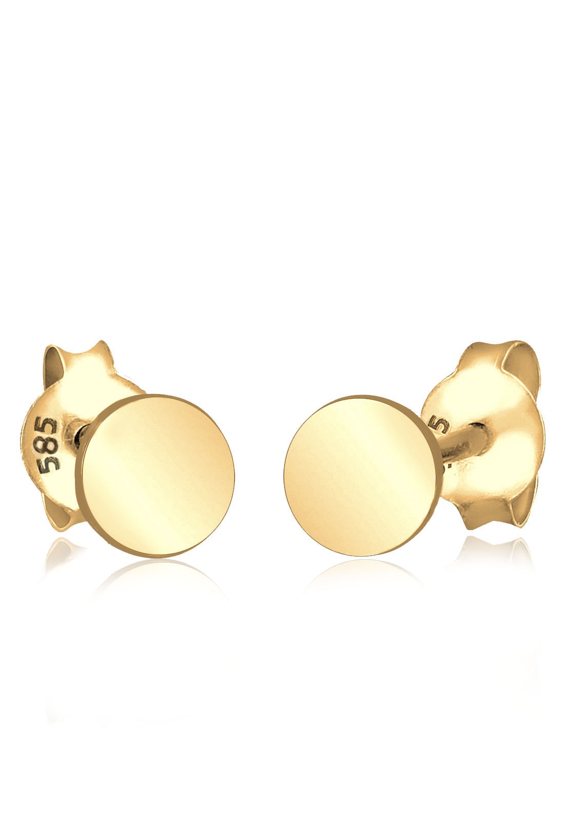 Image of Elli Premium Paar Ohrstecker »Kreis Geo Trend Minimal Filigran 585 Gelbgoldfarben« bei Ackermann Versand Schweiz