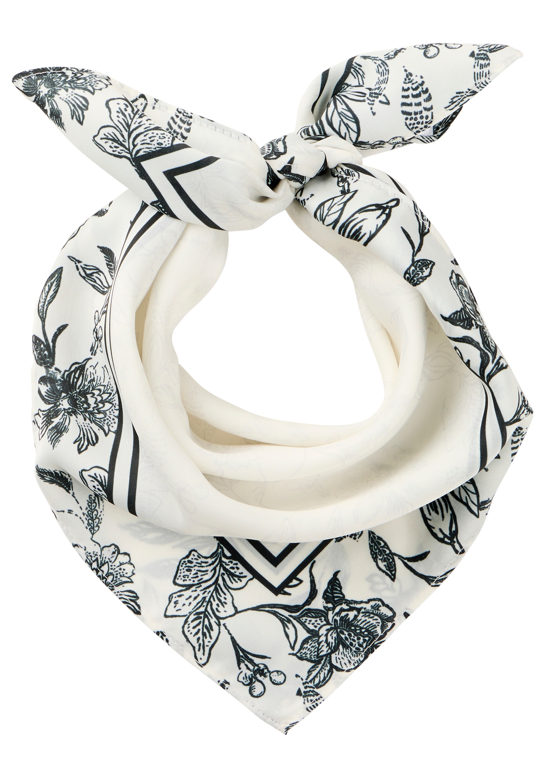 Laura Scott Foulard nicki en satin, simple couche, avec imprimé floral