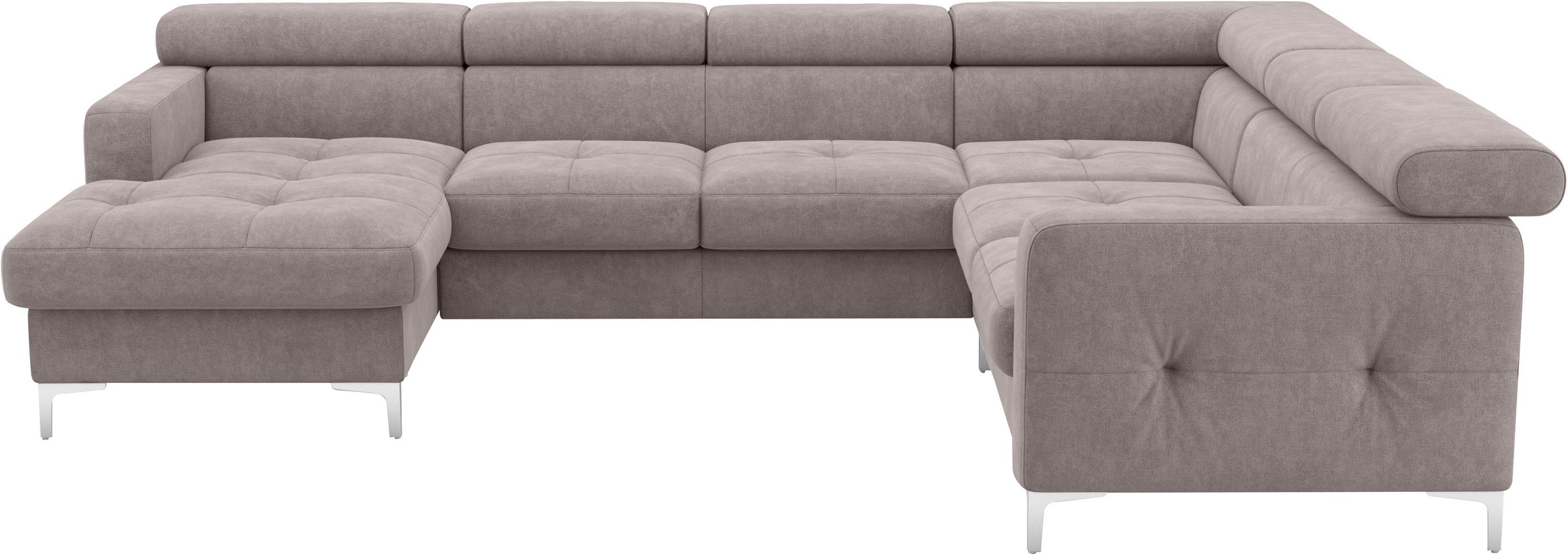 COTTA Wohnlandschaft »Sammy U-Form« mit Kopfteilverstellung, wahlweise mit Bettfunktion & Bettkasten