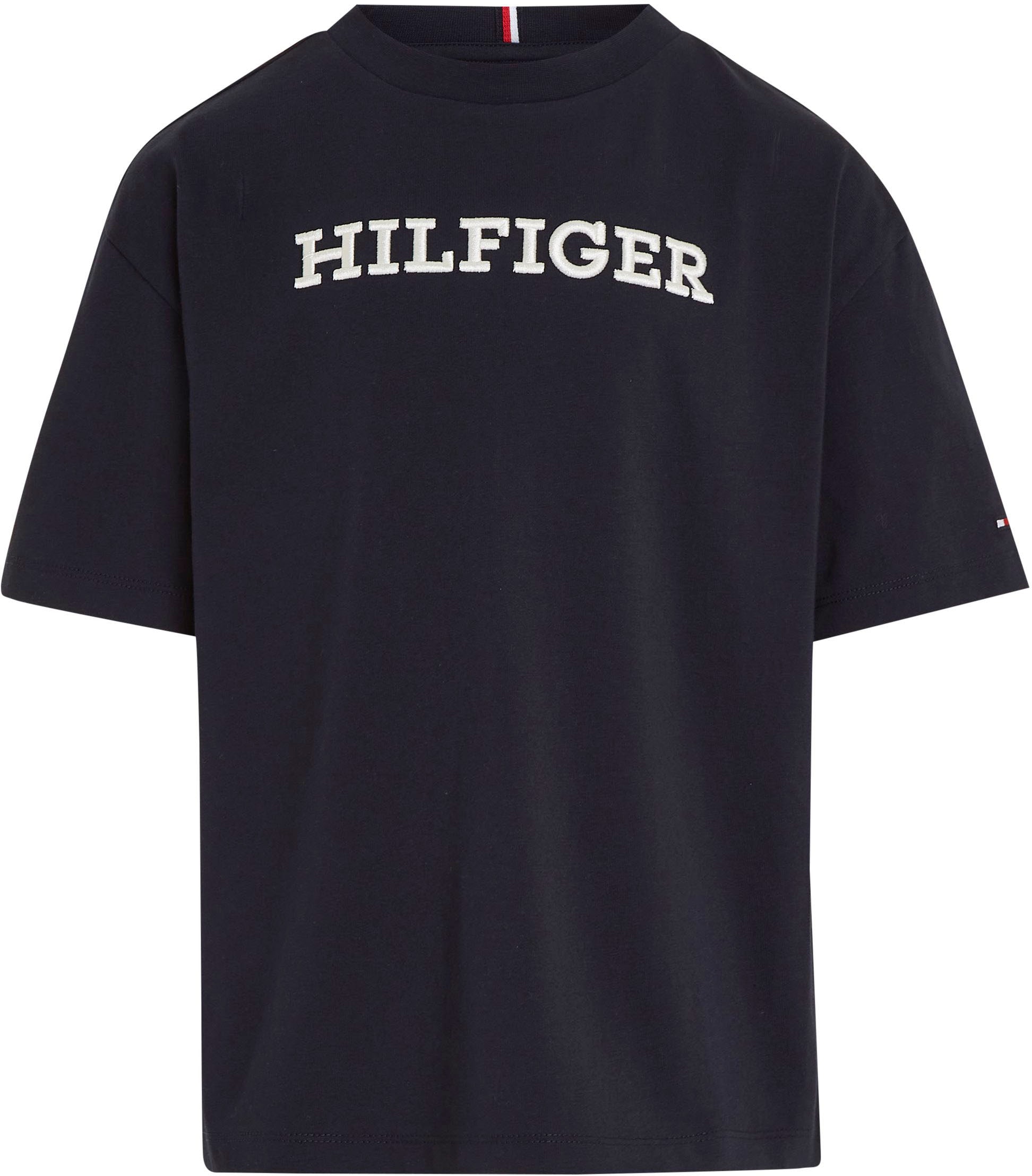 Tommy Hilfiger T-Shirt »U MONOTYPE TEE S/S«, mit grosser Logo-Stickerei