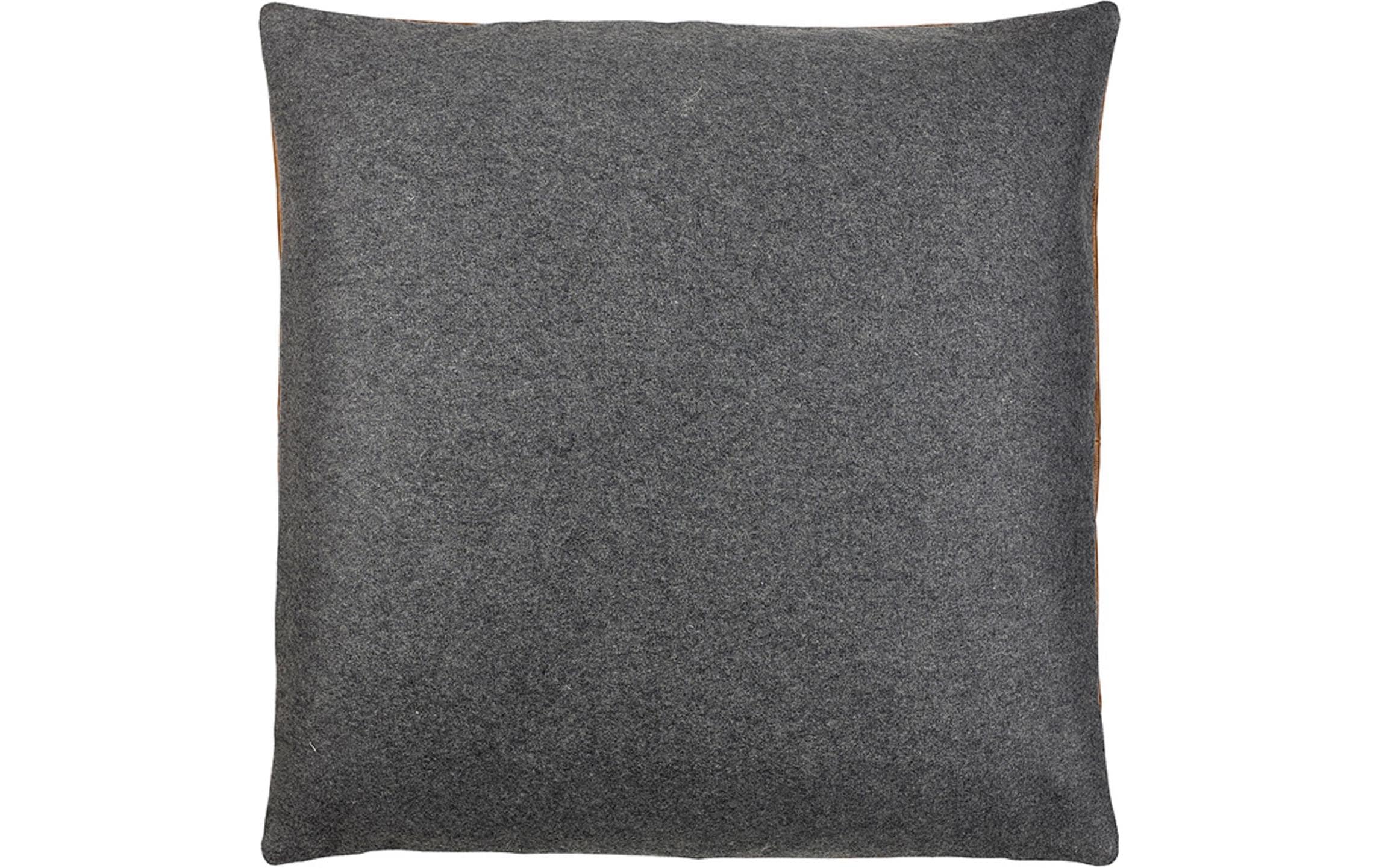 Södahl Dekokissen »Leder Lodge, 60 x 60 cm, Black / Tobacco«