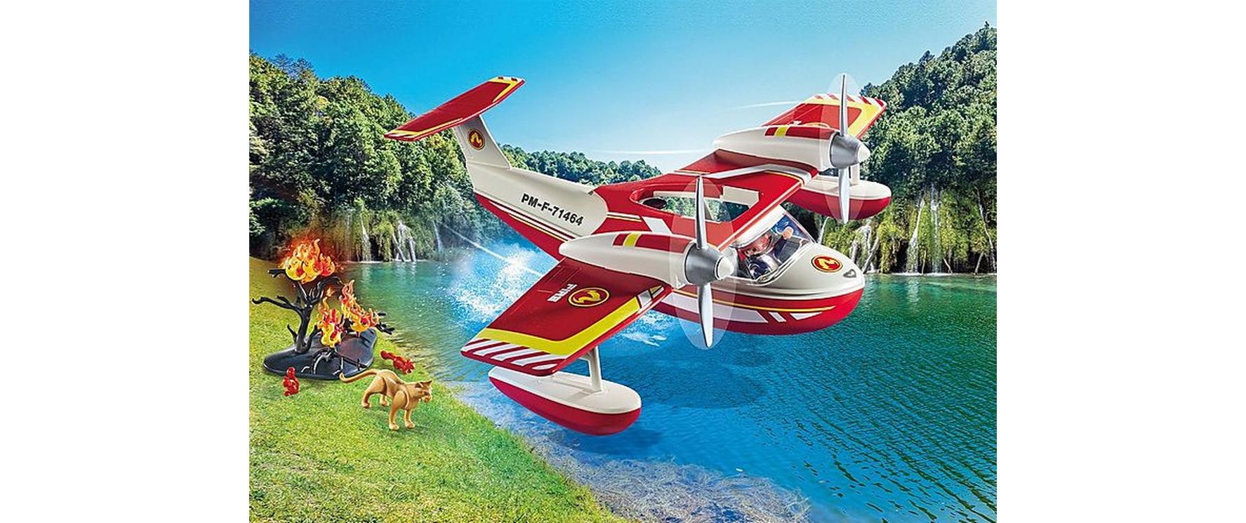 Playmobil® Briques de jeu »Action Heroes Feuerwehrflugzeug mit Löschfunktion 71463«