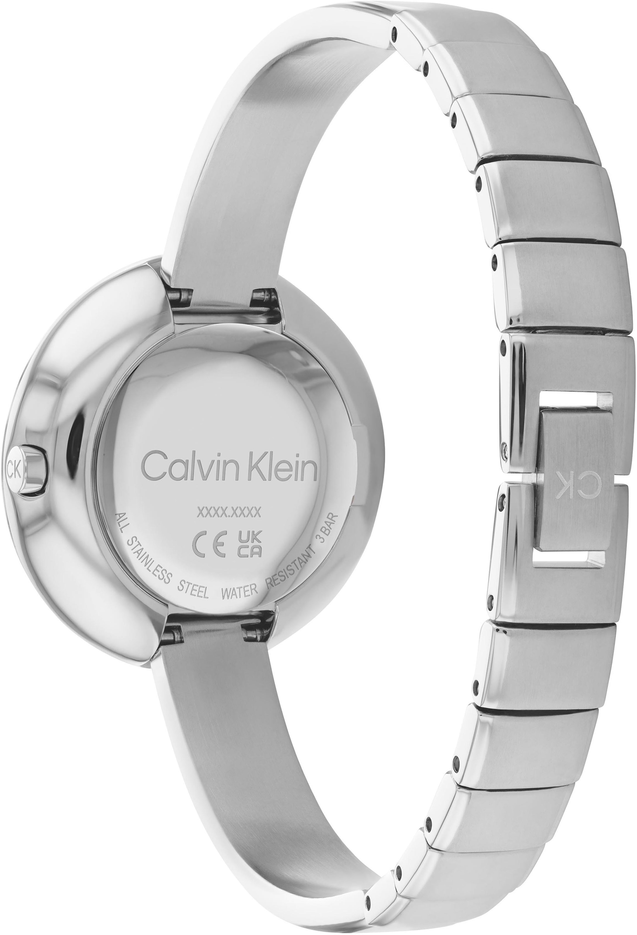 Calvin Klein Quarzuhr »Confidence Bangle, 25200022«, Armbanduhr, Damenuhr, Mineralglas