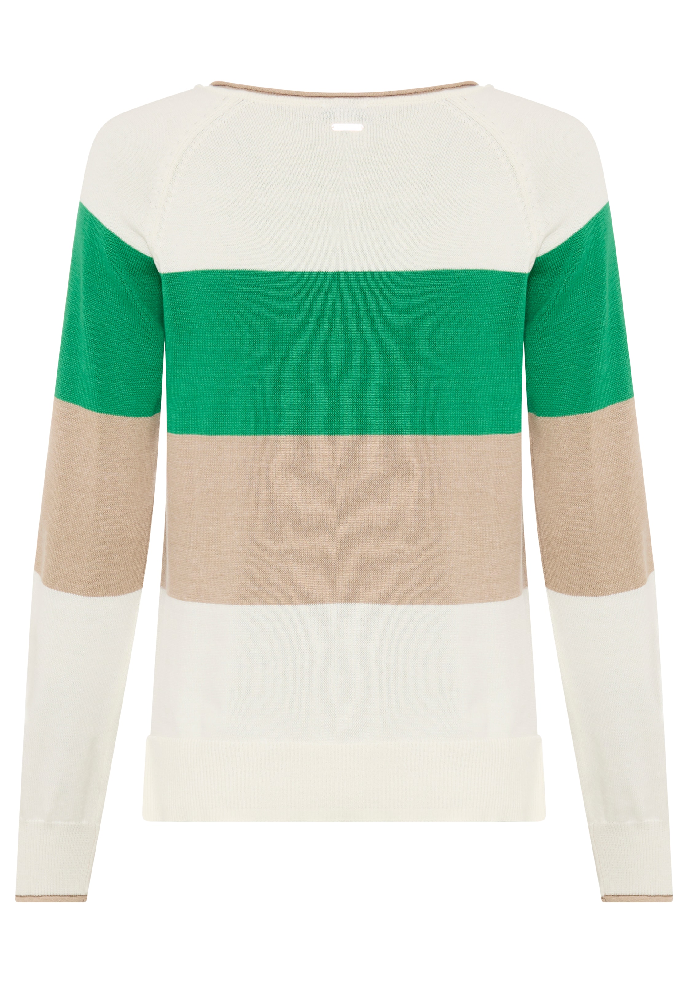 Laura Scott Pull à col rond leichter Übergangspullover mit modernen Streifen