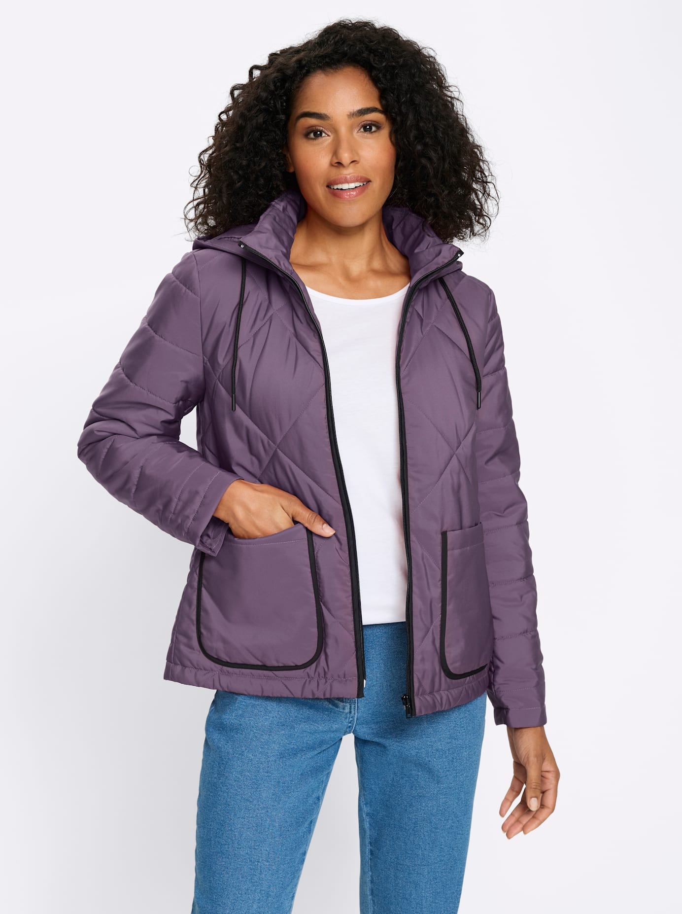 Classic Basics Steppjacke mit Kapuze