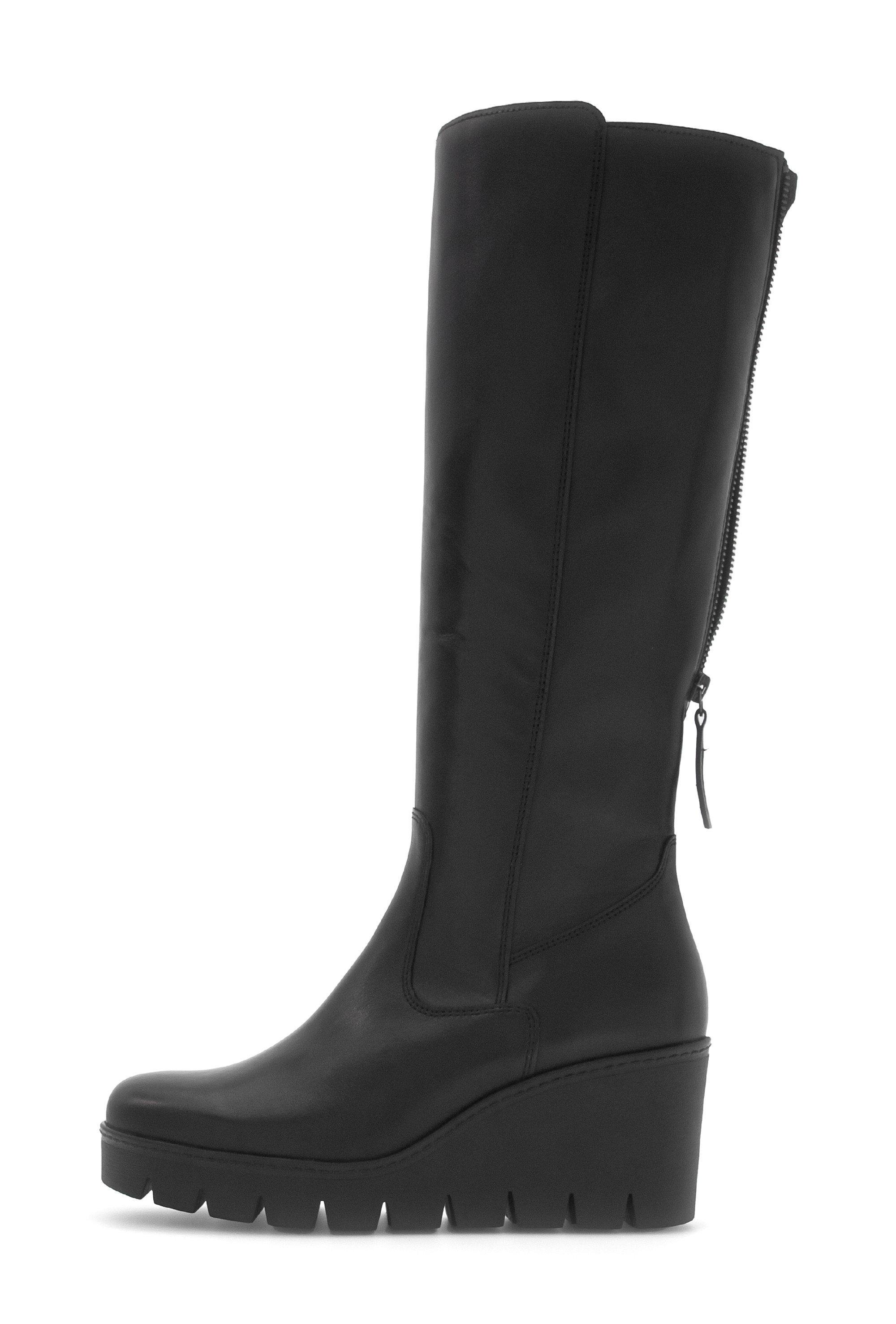 Image of Gabor Stiefel, Keilabsatz, Langschaftstiefel mit zwei Reissverschlüssen