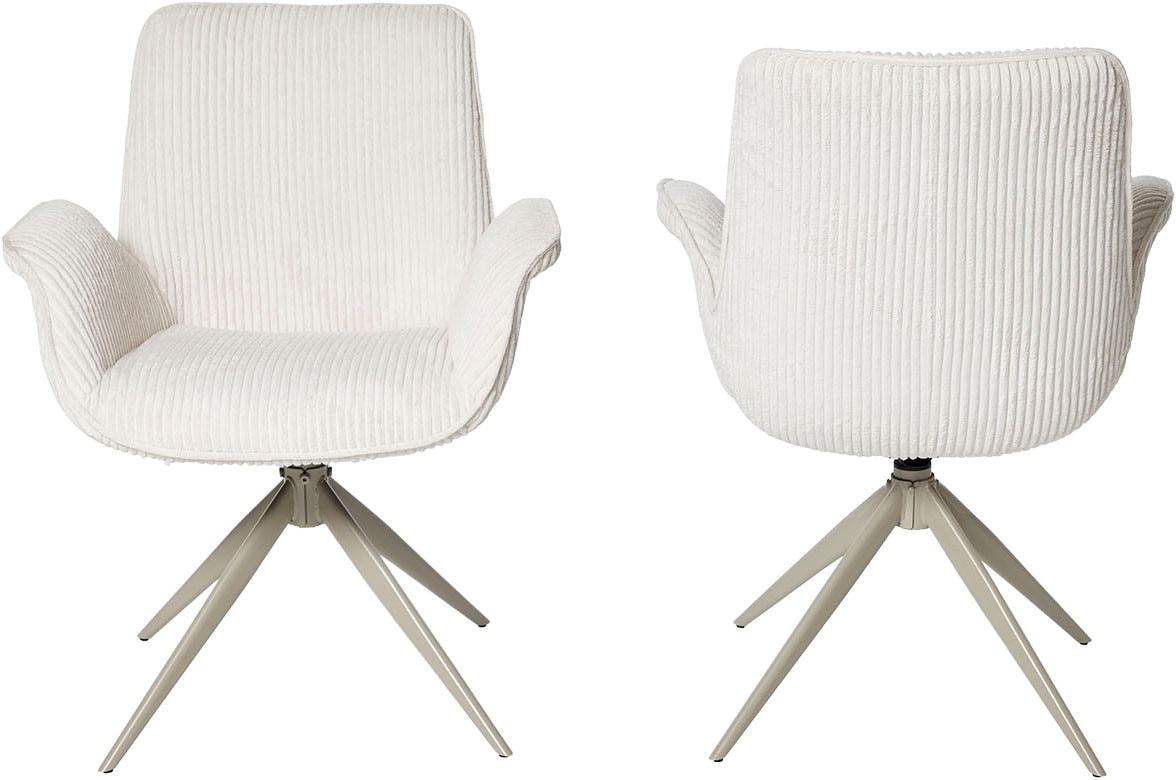 Jahnke Chaise à coque »BAT TWIST DUO« () Set de 2, pivotant, rembourré, avec accoudoirs, L:66xP:60,5xH:85 cm