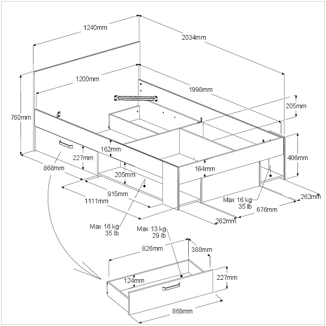 Parisot Set de chambre d'adolescent »Parisot Achille 22« Set, 2 tlg.