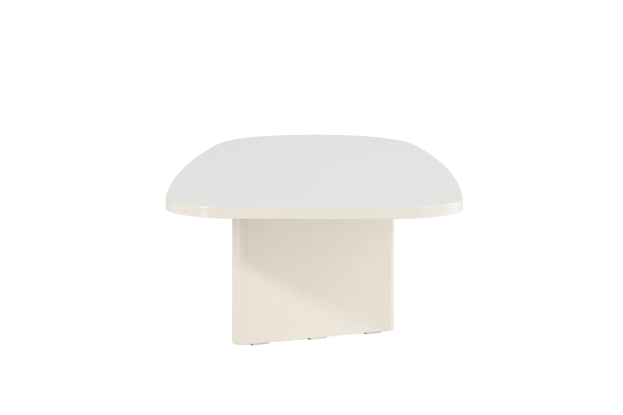 Venture Home Couchtisch »Grönvik, ovaler Couchtisch 130 × 65 cm in glänzendem Beige, modern« Sofatisch, MDF, Glanzfinish, oval, sanft geformt, Skandinavisch