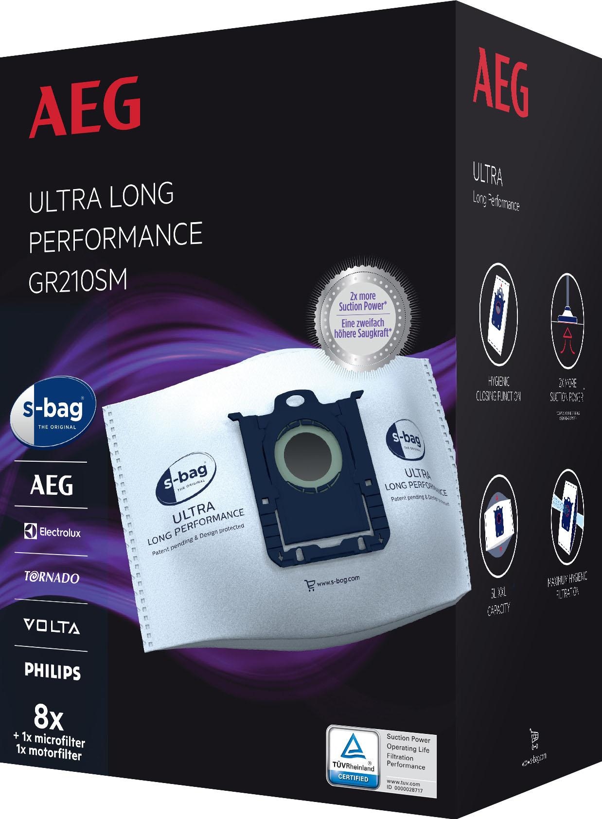 AEG Staubsaugerbeutel »s-bag Megapack für AEG VX9 GR210SM«, 5l Füllmenge