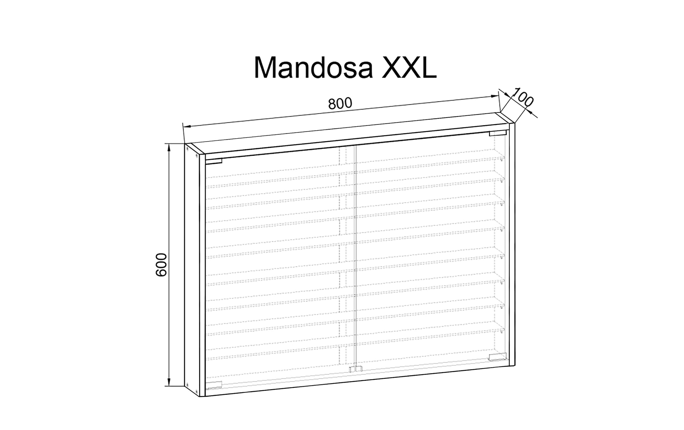 VCM Vitrines »Mandosa XXL 80 x 60 cm«