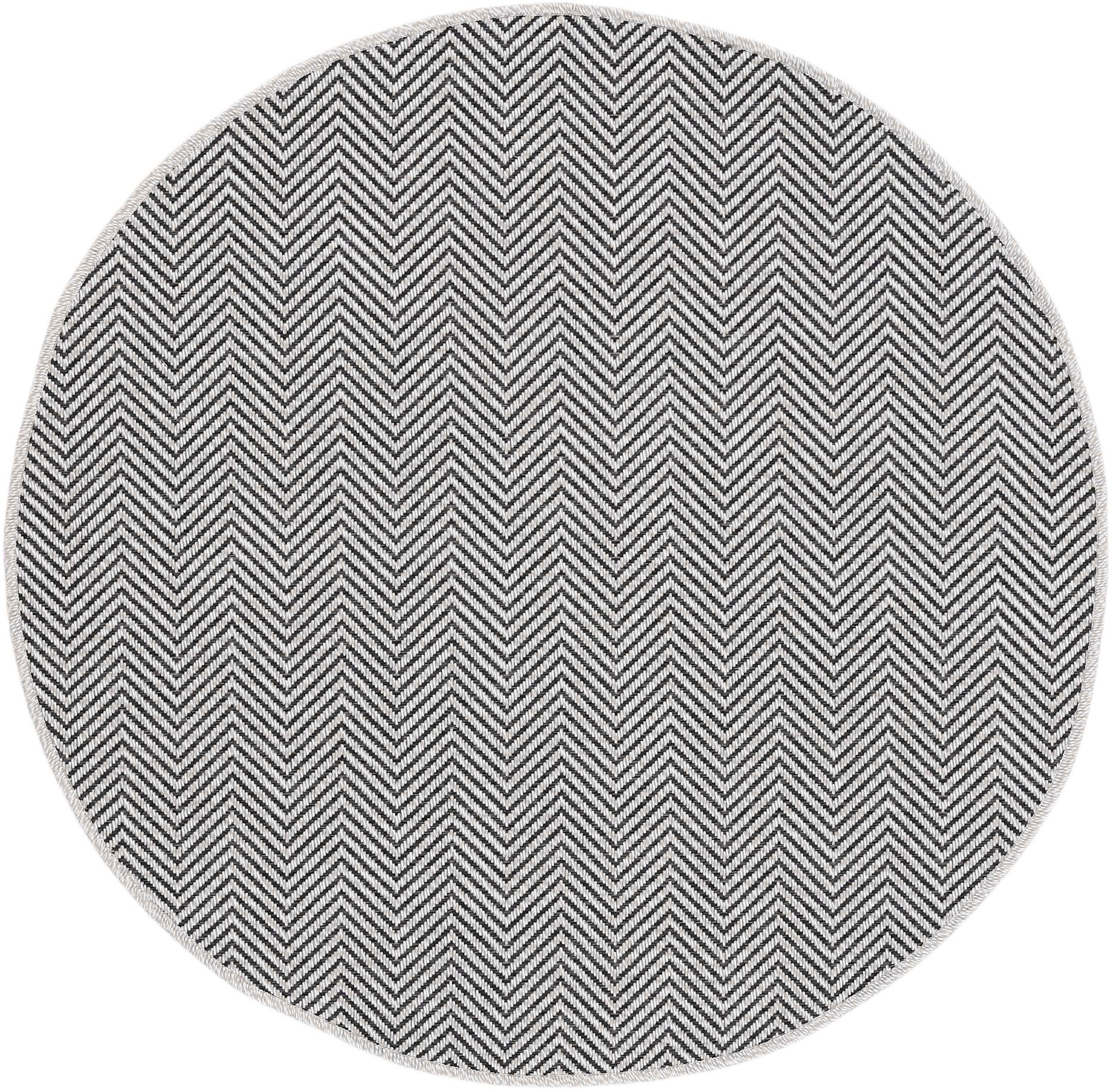 Image of carpetfine Teppich "Boho 106" rund 4 mm Höhe robustes Flachgewebe, Sisal Optik, UV-beständig, Aussenbereich