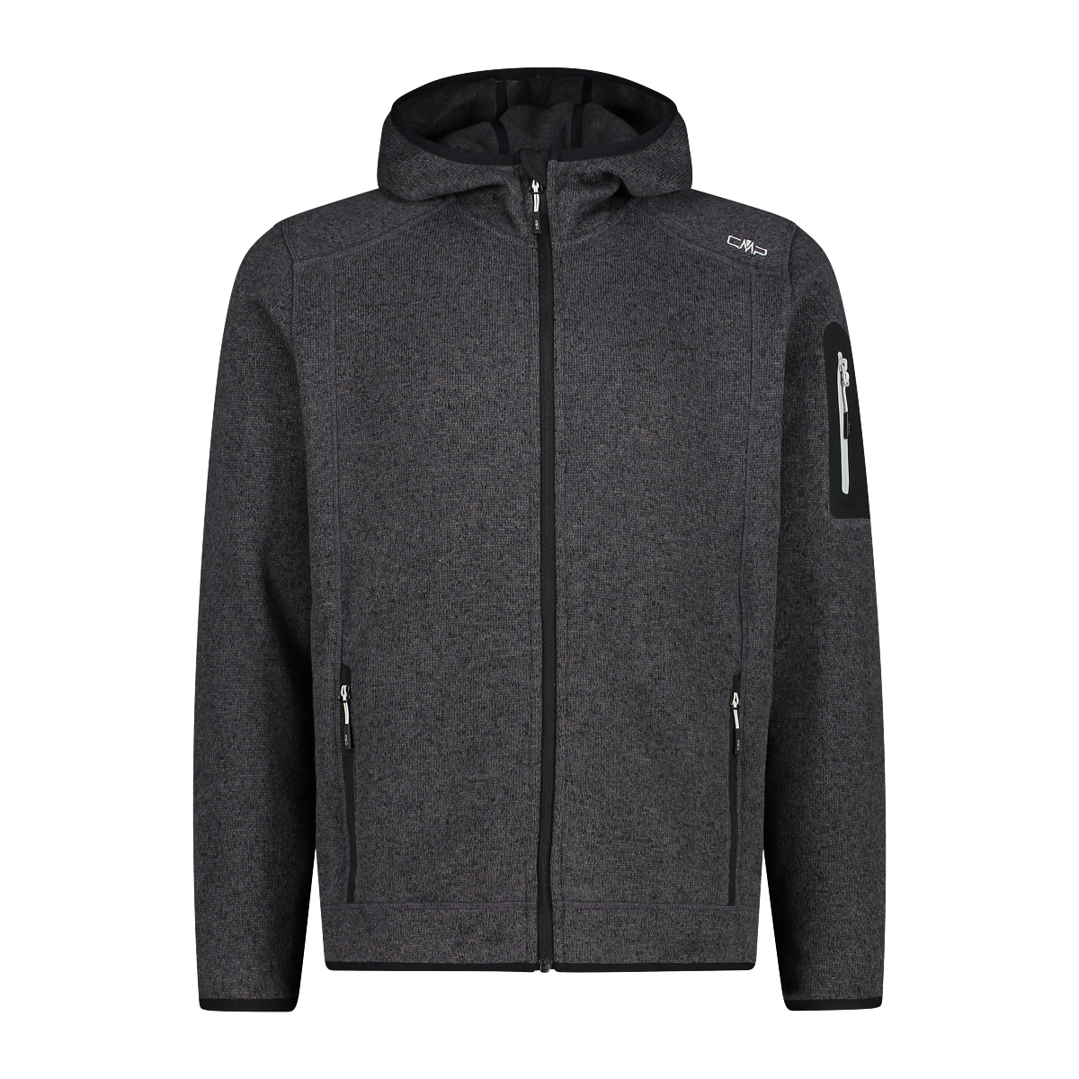 CMP Strickfleecejacke »MAN JACKET FIX HOOD«, (1 St.), mit Kapuze