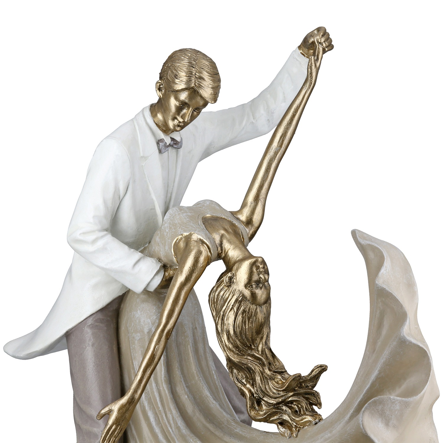 GILDE Dekofigur »Figur Tänzer Salsa goldfarben«