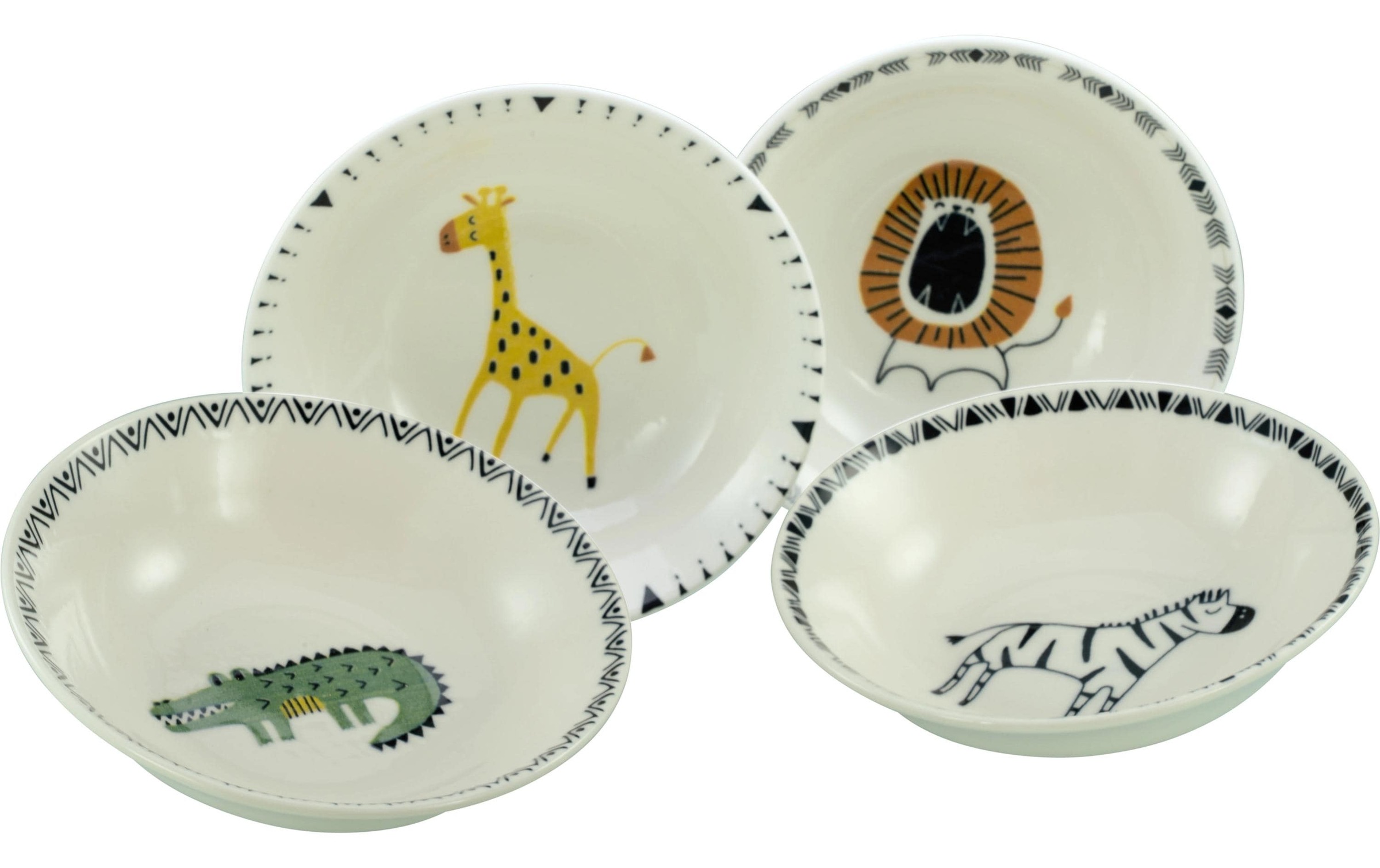 Image of CreaTable Kindergeschirr-Set "Safari Steinzeug, 4-teilig"