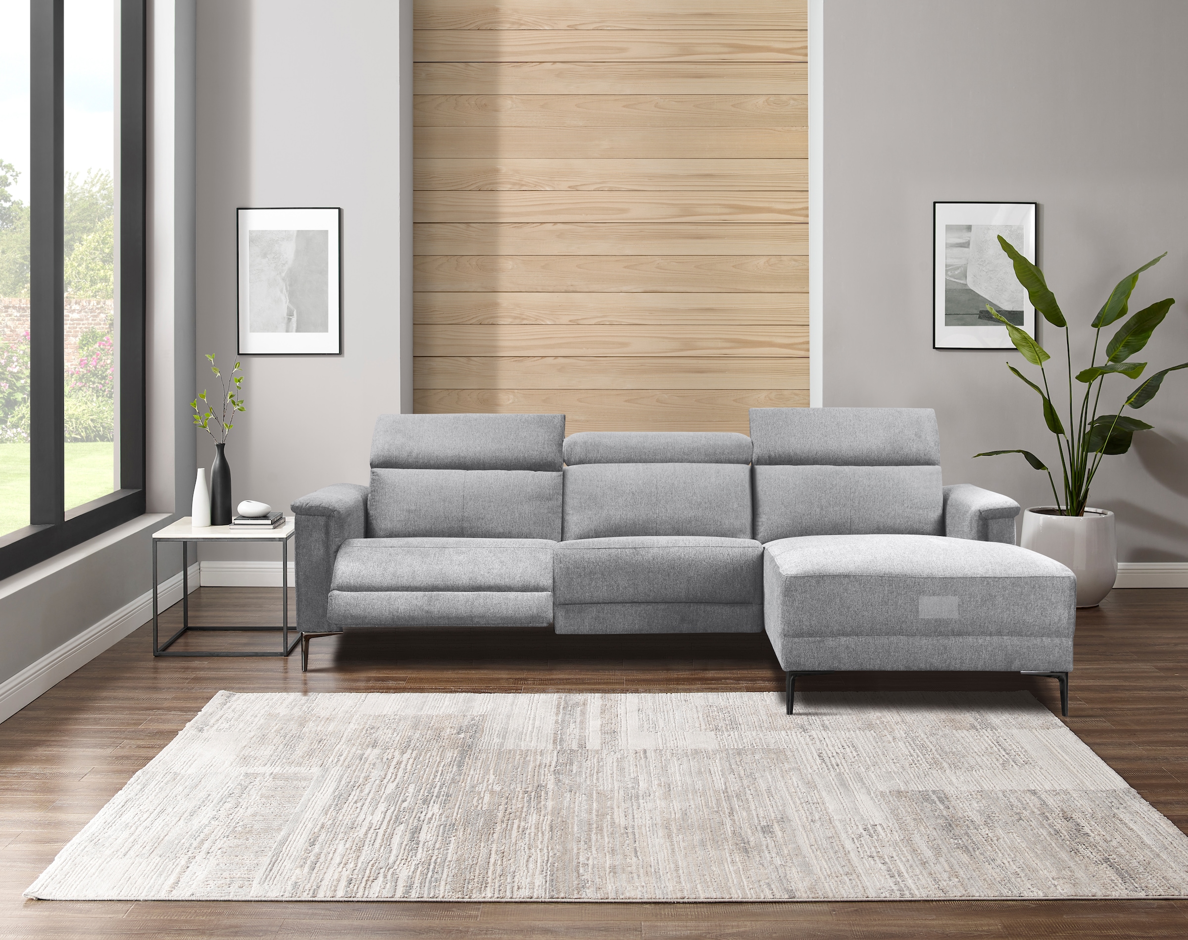 Places of Style Ecksofa Lund, mit man. o. elektr. Relaxfunktion und USB/ Kopfteilverstellung