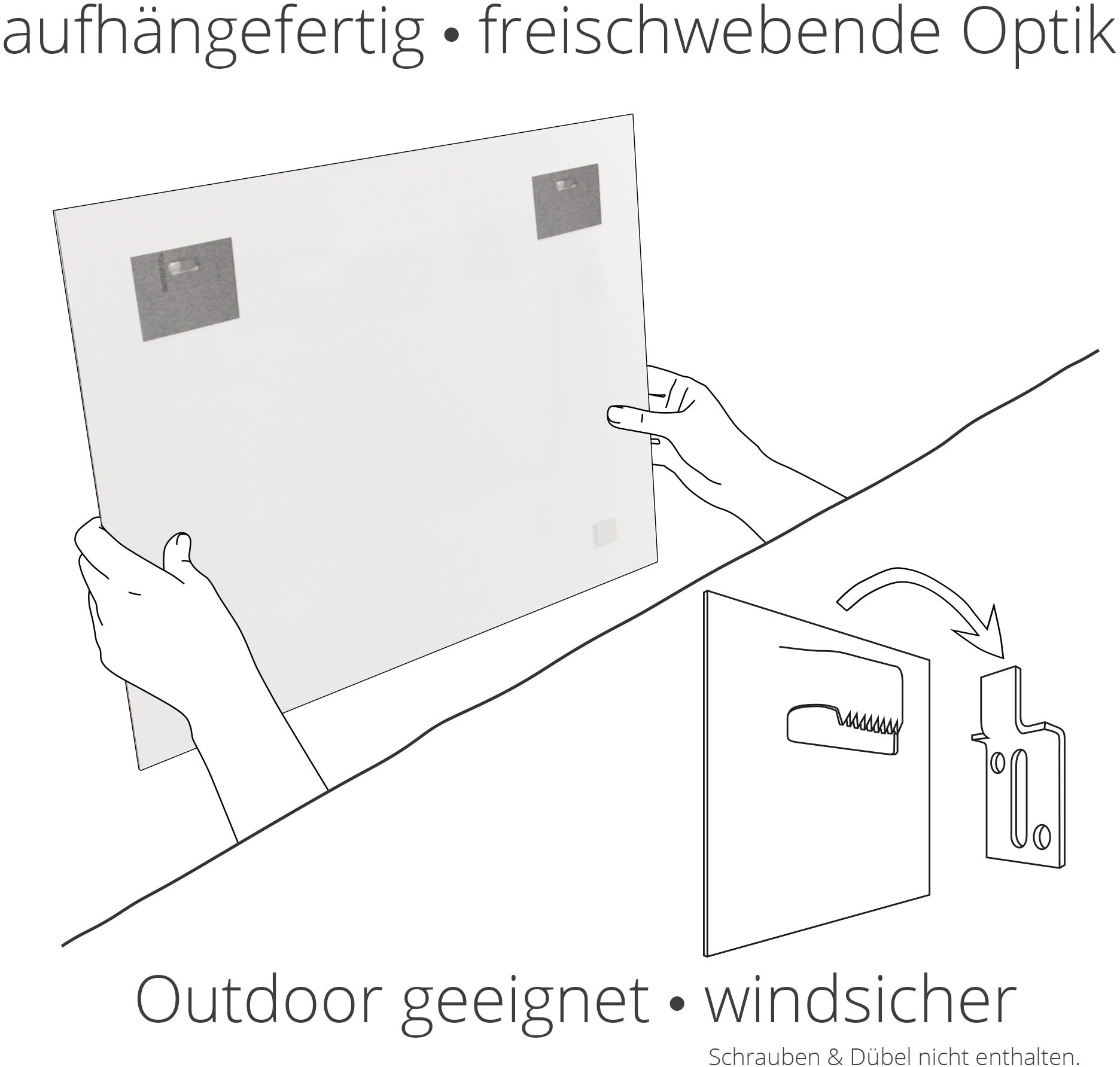 in Poster Alubild, kaufen Ostsee Wandbild Küstenbilder, an bequem als Wandaufkleber (1 St.), an Grössen oder versch. »Buhnen Artland Leinwandbild, stürmischen Tag«,