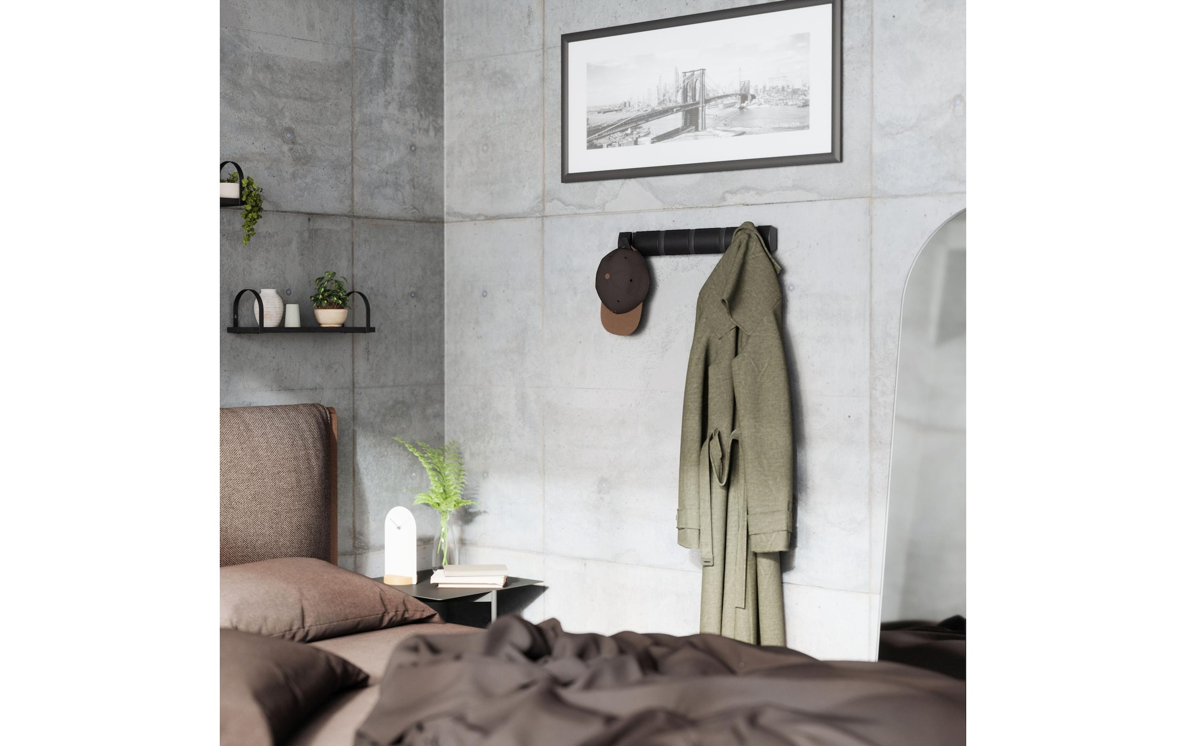 Image of Umbra Garderobenleiste "Flip" Holzart: Pappel (China)