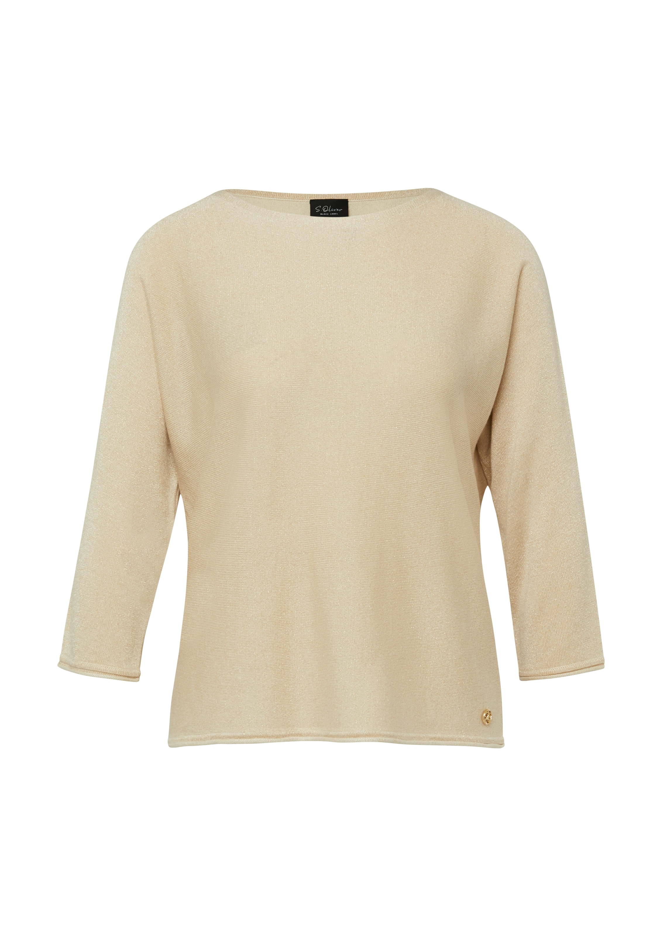 s.Oliver BLACK LABEL Pull à manches 3/4 mit Glitzer-Details