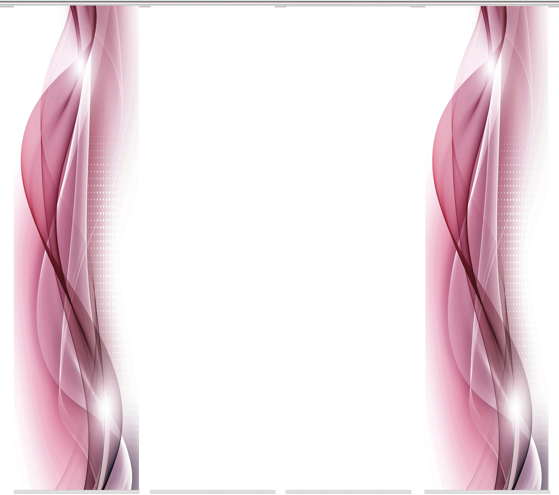 Image of HOME WOHNIDEEN Schiebegardine »NEBLANA 4er SET«, (4 St.), Dekostoff-Seidenoptik, Digital bedruckt bei Ackermann Versand Schweiz