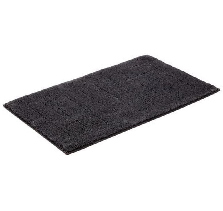 Vossen Tapis de bain »Exclusive 60 x 100 cm« Höhe 20 mm revêtement antidérapant compatible chauffage au sol tapis de bain, couleurs unies, motif carreaux, effet relief, coton pur