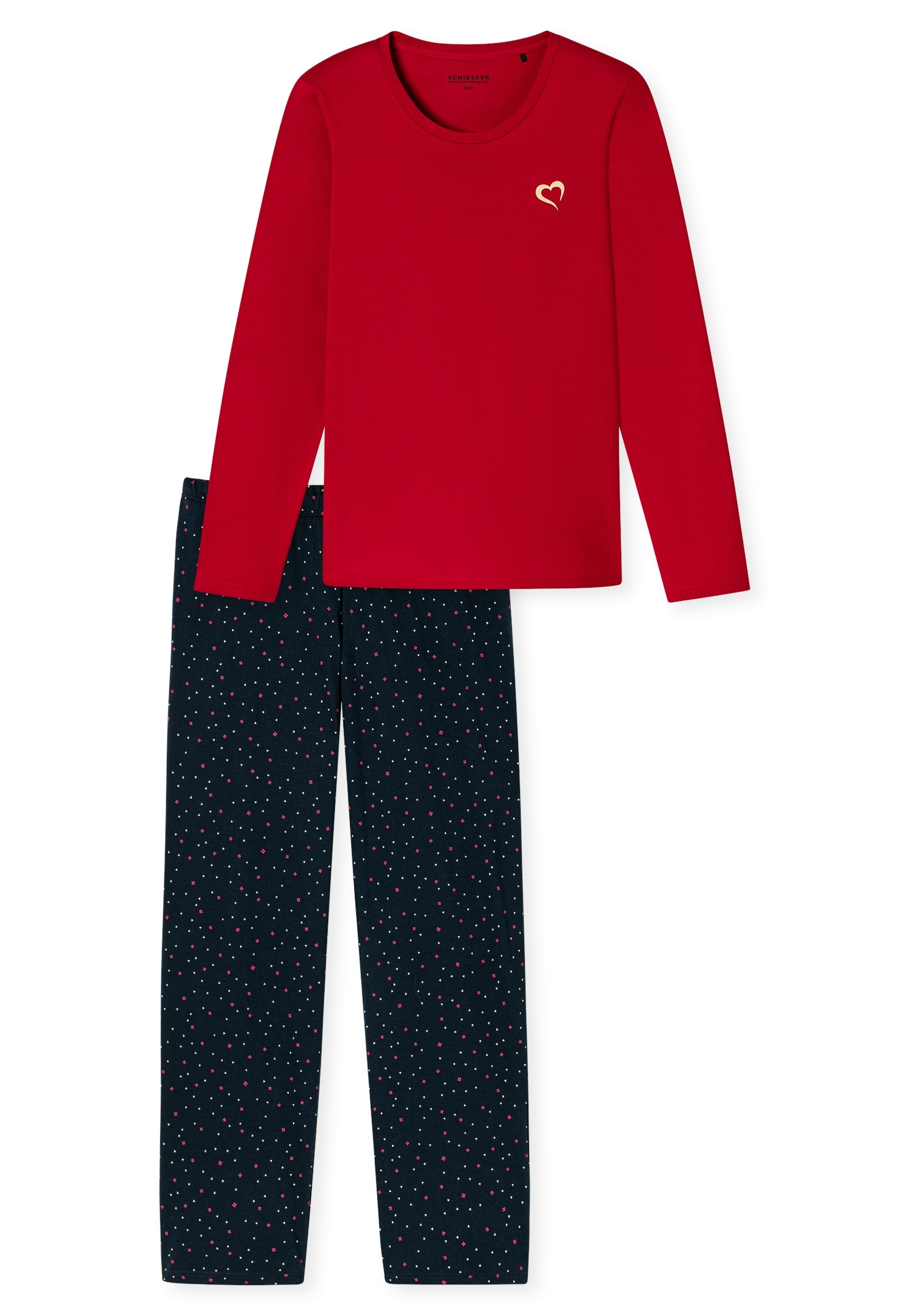 Schiesser Schlafanzug »Family« 0, 2 Stk. tlg., Langarm, Baumwolle, Rundhalsausschnitt