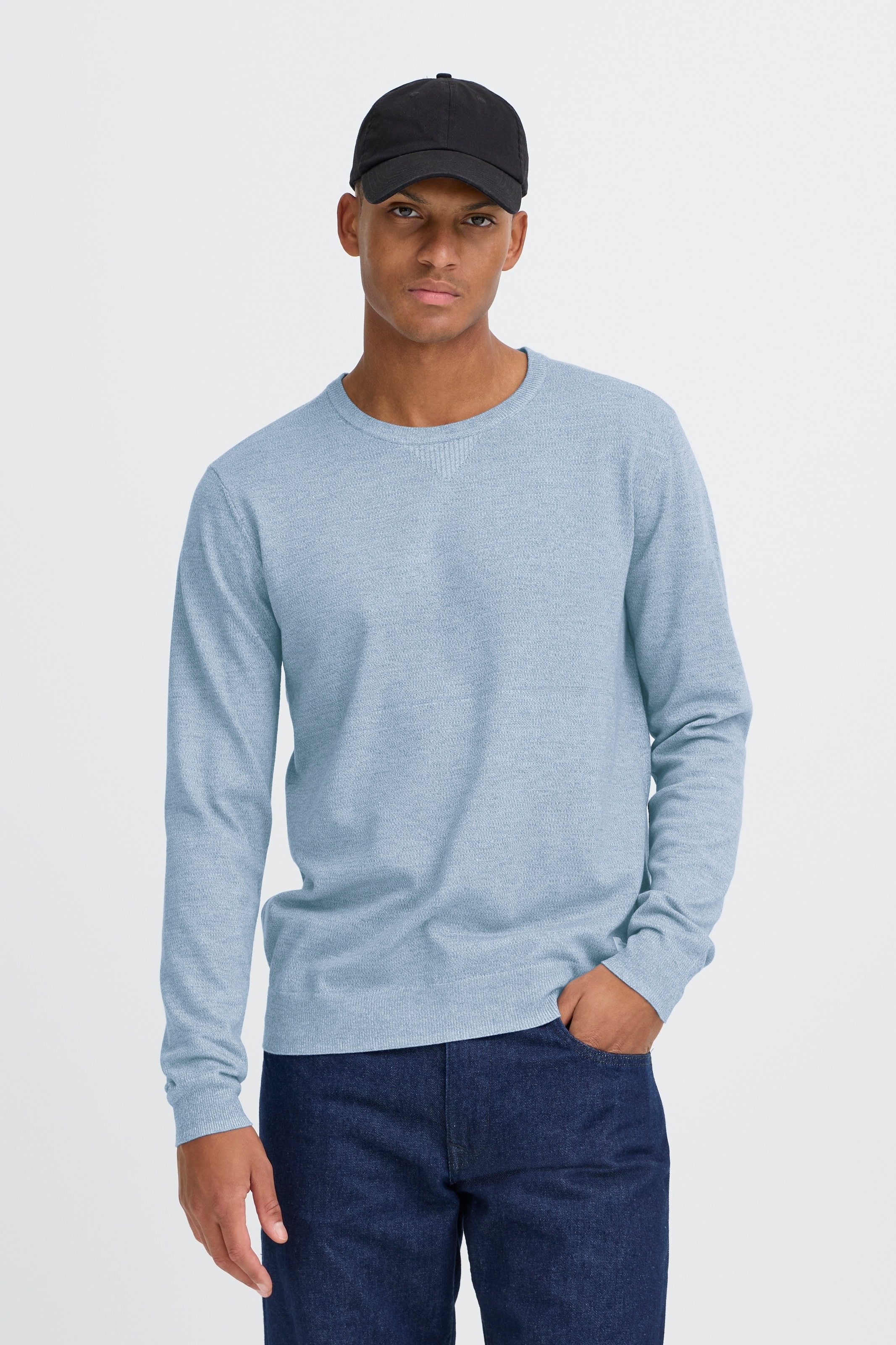 Blend Rundhalspullover »Pullover« Kunstfaser,