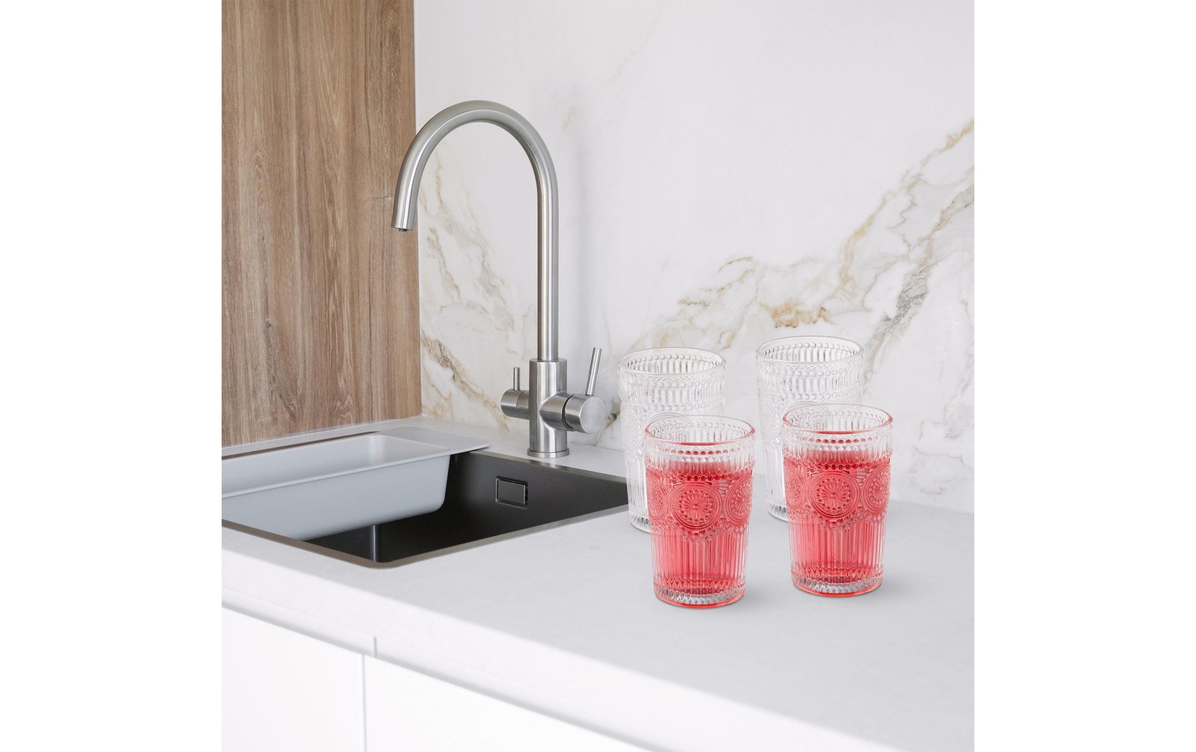 relaxdays Glas "4er Set, 400 ml"