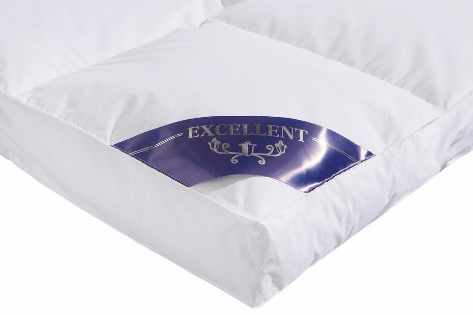 Excellent Daunenbettdecke »VENEDIG, Bettdecken für Sommer und Winter, Decke«, polarwarm, Füllung 90% Daunen, 10% Federn, Bezug 100% Baumwolle, (1 St.), Bettdecke 135x200 cm, 155x220cm und weitere Grössen, Made in Germany