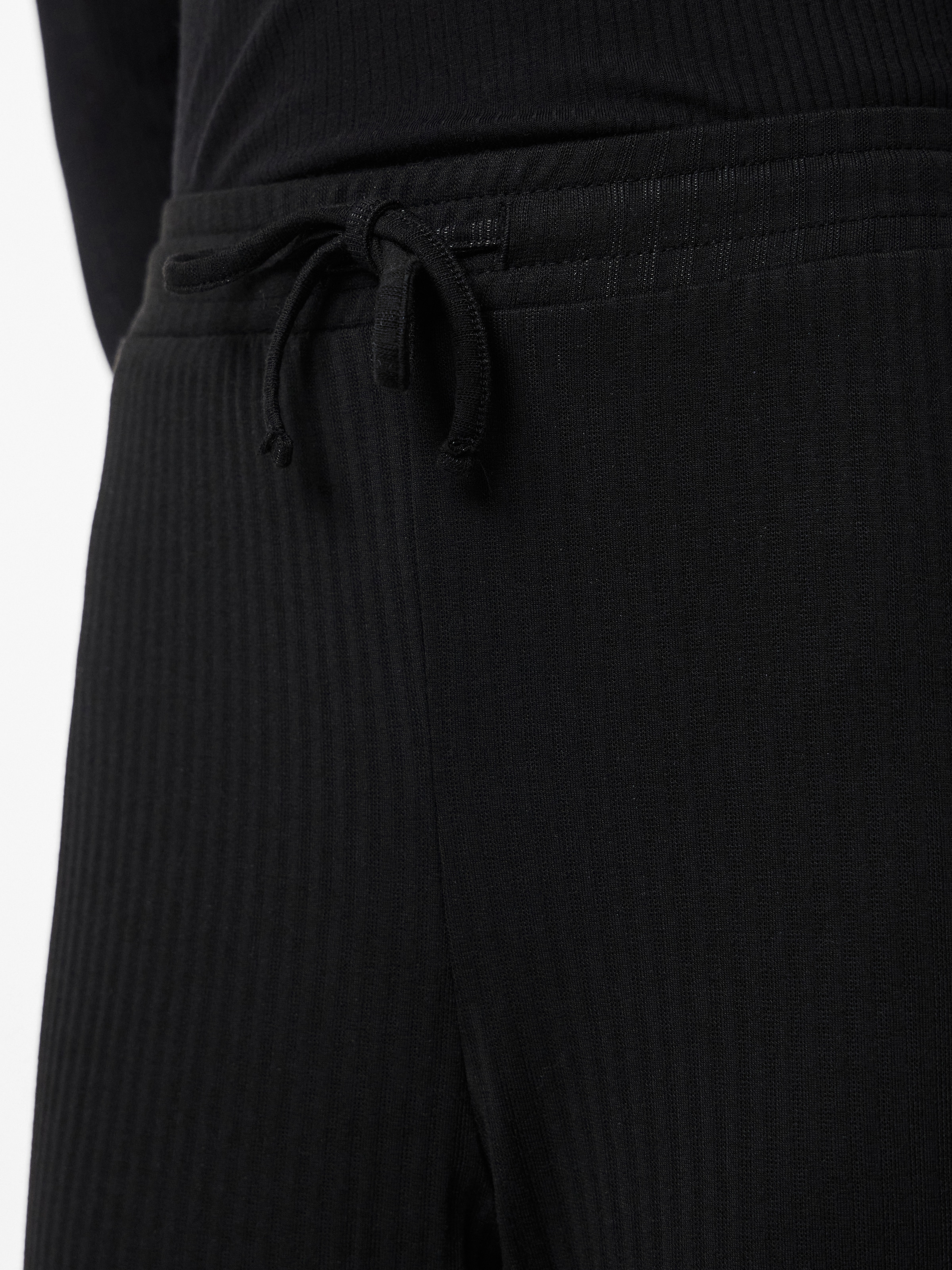 pieces Pantalon en jersey »PCLAYA MW WIDE PANTS JRS NOOS«  mélange de matériaux, coupe régulière
