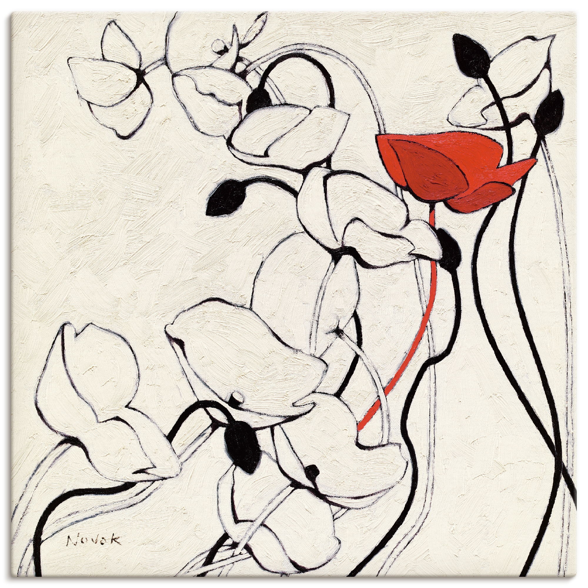 Image of Artland Wandbild »Faden des Lebens II«, Blumen, (1 St.), in vielen Grössen & Produktarten -Leinwandbild, Poster, Wandaufkleber / Wandtattoo auch für Badezimmer geeignet bei Ackermann Versand Schweiz