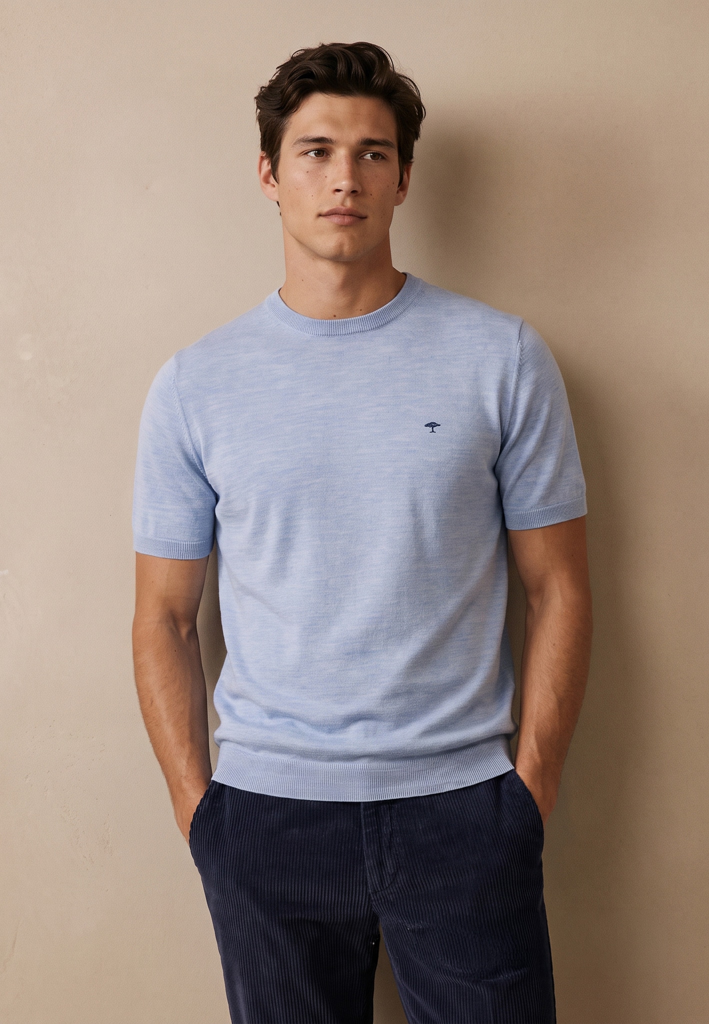 FYNCH-HATTON Pull en tricot pull d'été - manches mi-longues - avec broderie
