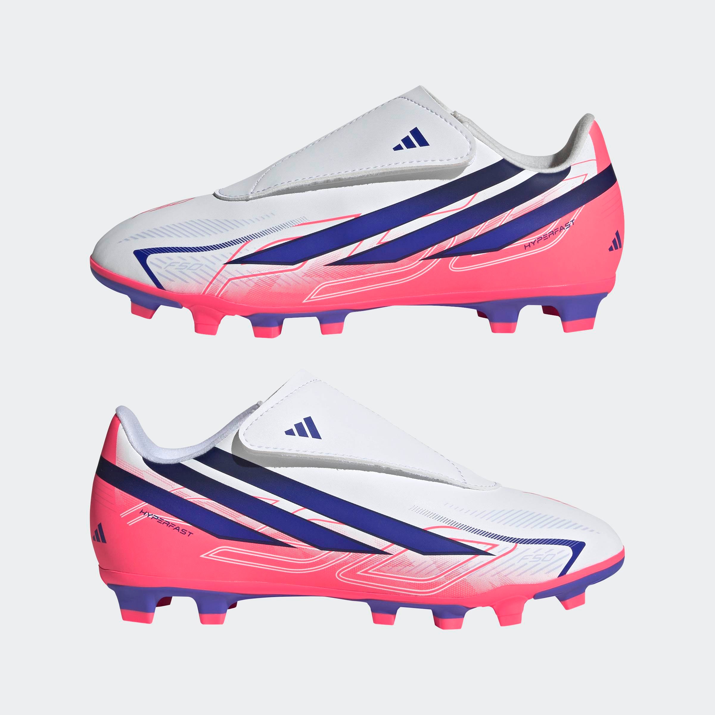 adidas Performance Chaussure de football »F50 HYPERFAST CLUB KIDS , KLETTVERSCHLUSS, FESTE BÖDEN/MULTI GROUND«  adapté à de nombreux types de sols, pour adolescents et enfants