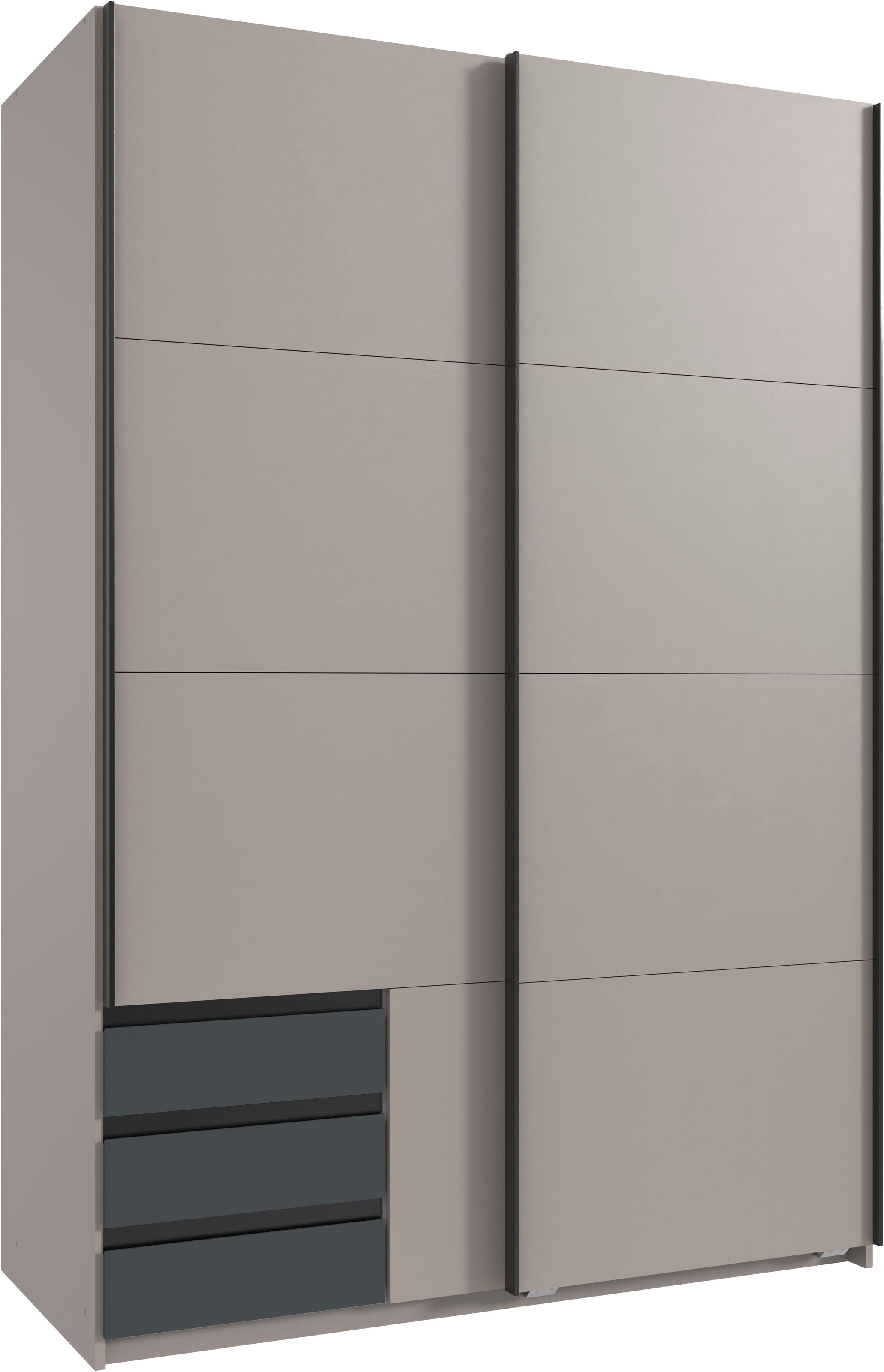 Image of Wimex Schwebetürenschrank "Bahamas, Kleiderschrank in den Breiten 135cm und 180cm erhältlich" inkl. drei farblich abgesetzter Schubladen