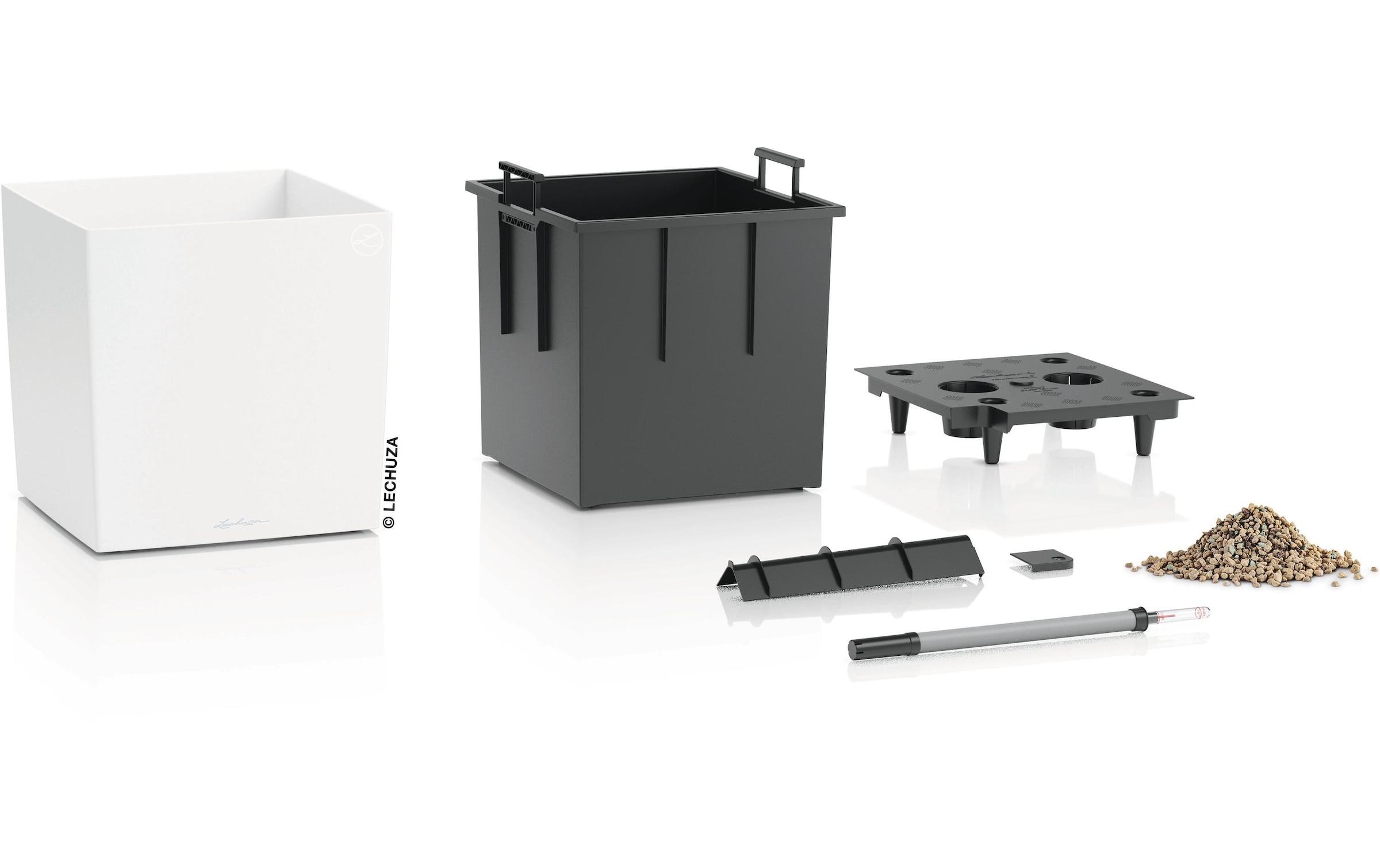   Système d'arrosage »Lechuza CUBE Color 40« ()  Pflanzgefäss mit integriertem Bewässerungssystem