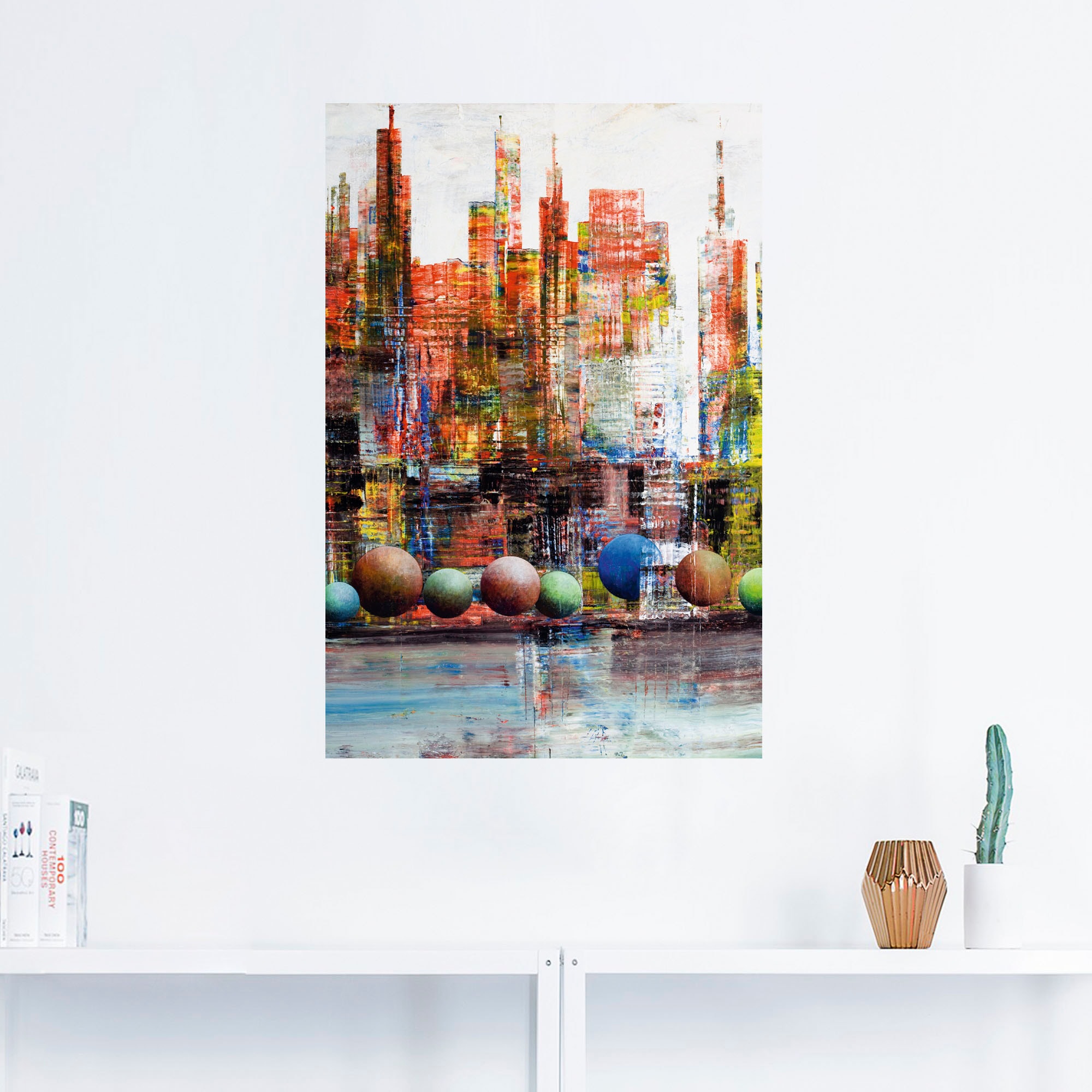 Artland Wandbild »New York Stadtansicht«, Amerika, (1 St.), als Leinwandbild, Wandaufkleber in verschied. Grössen