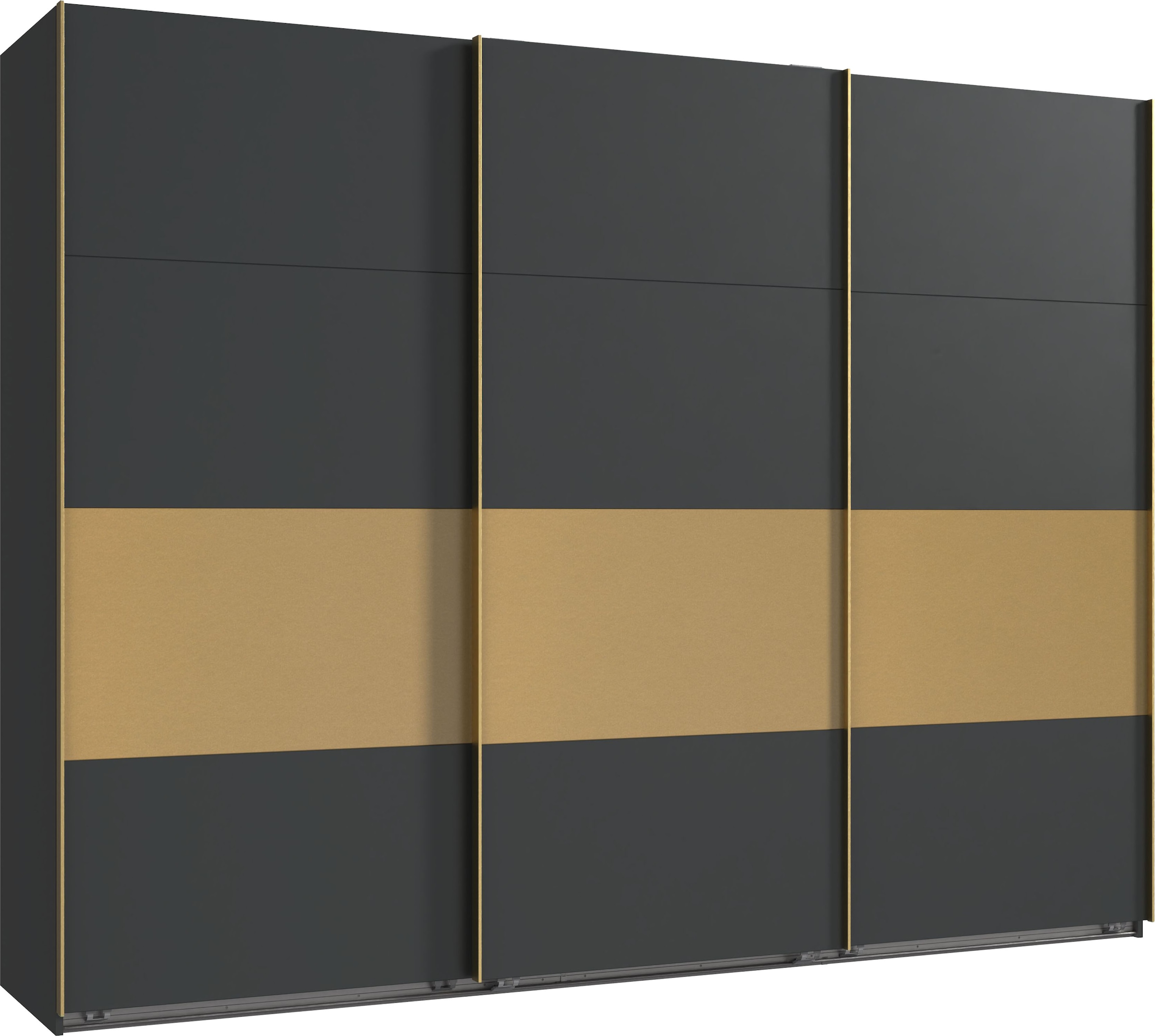 Image of Wimex Schwebetürenschrank "Dubai Kleiderschrank in trendigen goldenen Design" Schlafzimmerschrank wahlweise in zwei Breiten erhältlich, Breite 270cm, 3 Schwebetüren MADE IN GERMANY