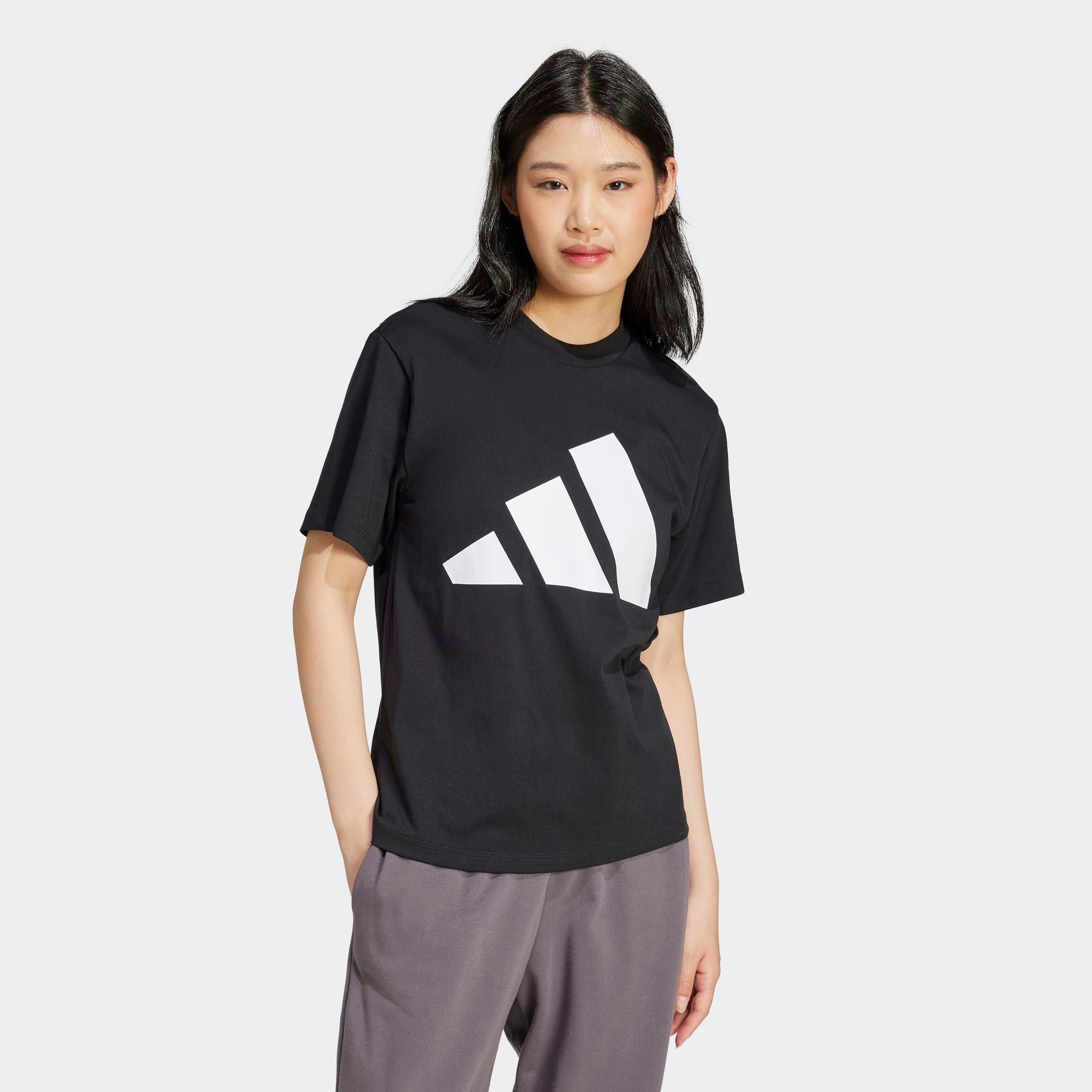Image of adidas Sportswear T-Shirt "ESSENTIALS BIG LOGO COTTON" sportlicher Stil, Rundhalsausschnitt, aus Baumwolljersey