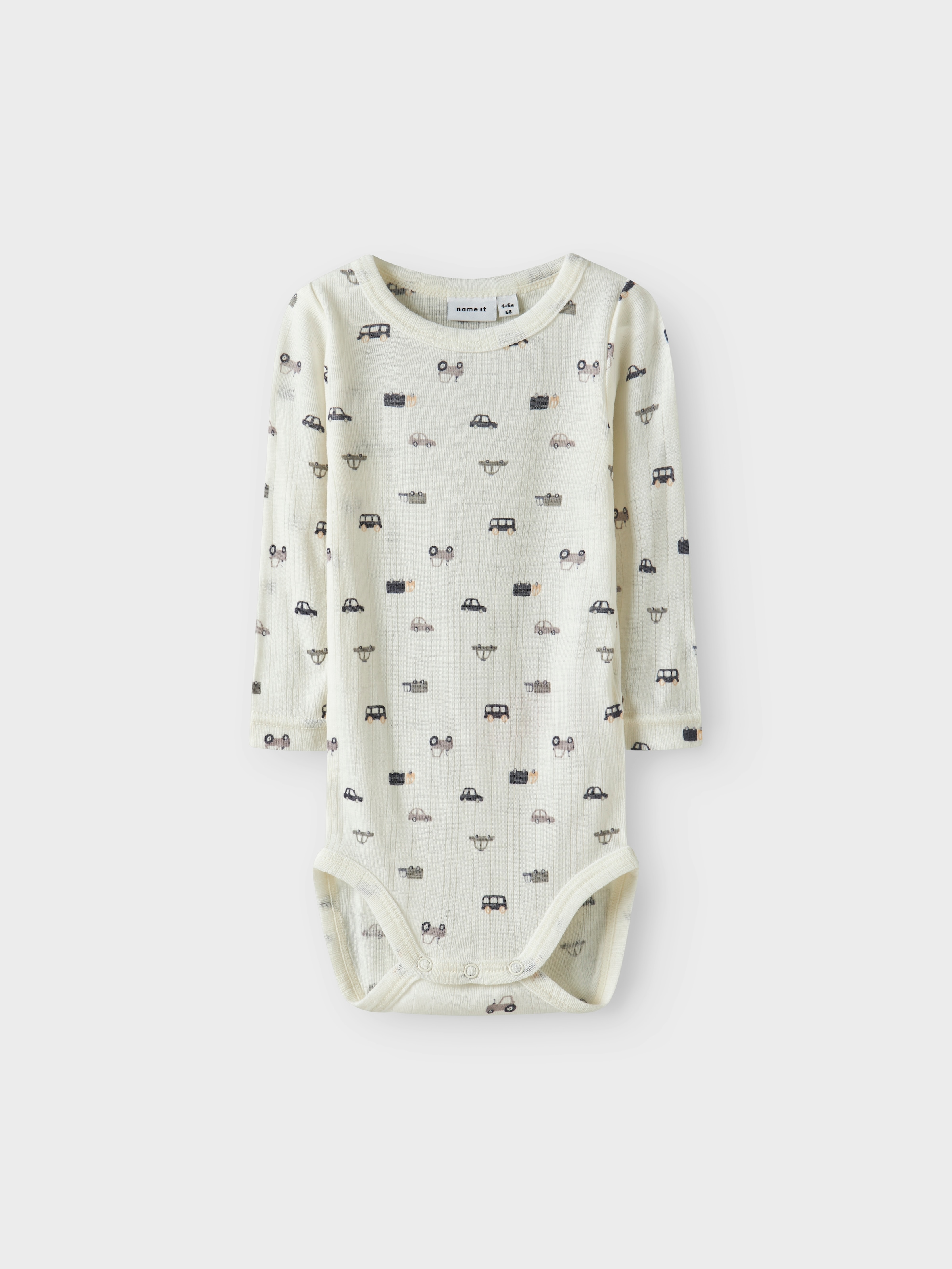 Name It Langarmbody »NBMWANG WOOL NEEDLE LS BODY NOOS«, aus reiner Merinowolle