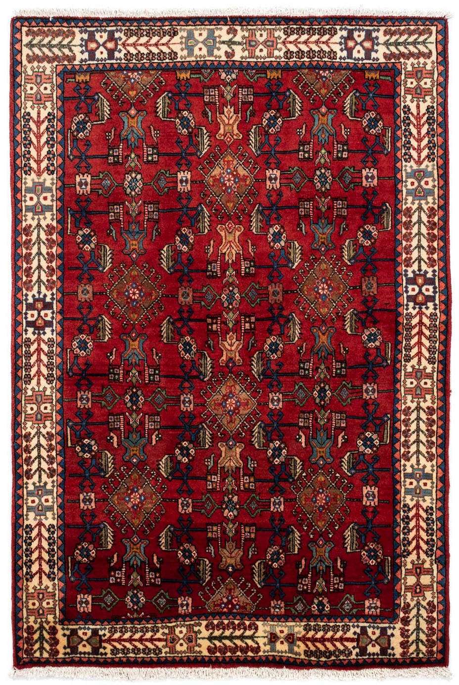 Image of morgenland Hochflor-Läufer »Yalameh Medaillon Rosso chiaro 380 x 75 cm«, rechteckig, 1 mm Höhe, Unikat mit Zertifikat bei Ackermann Versand Schweiz