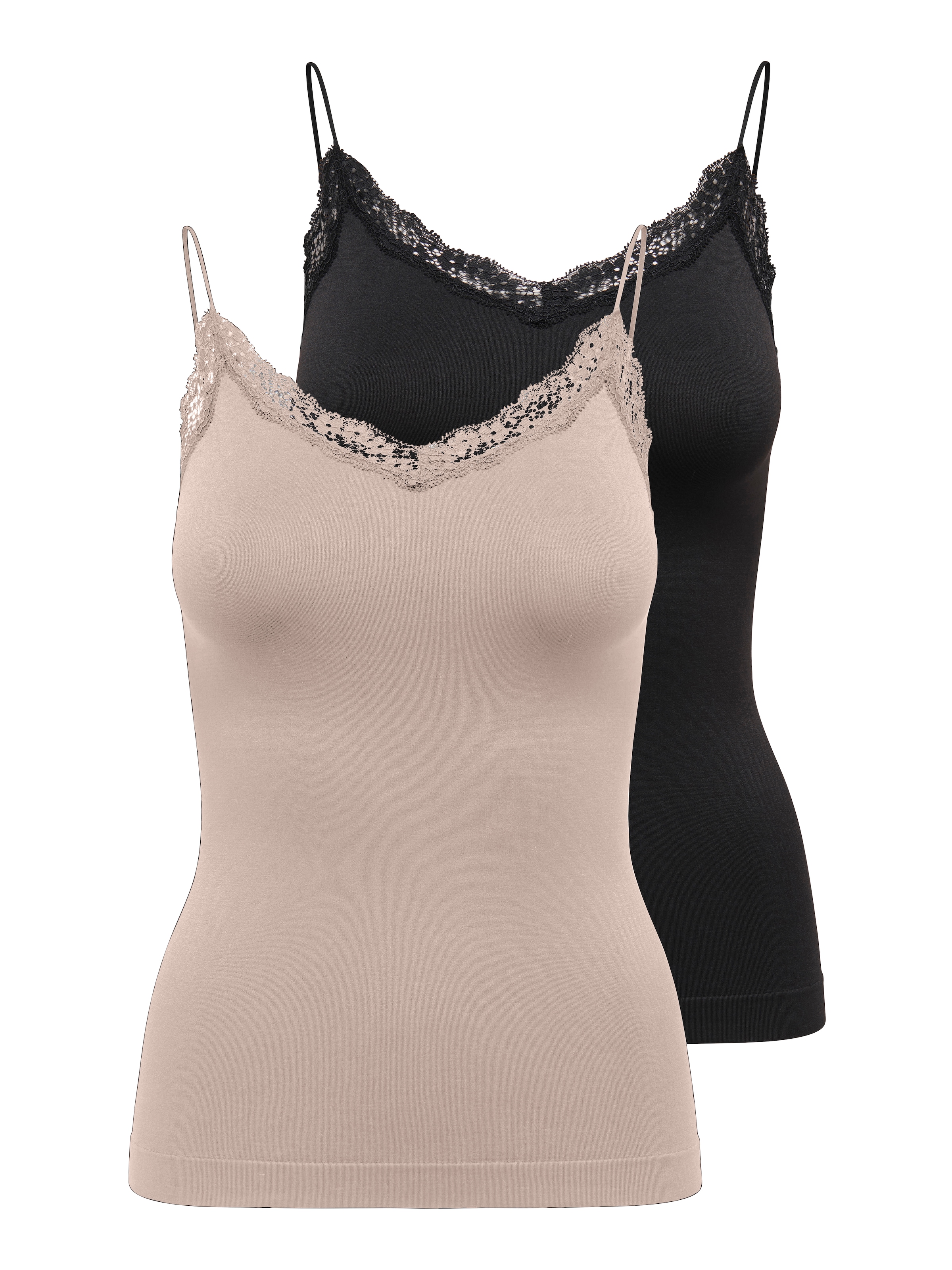 Trägertop »ONLVICKY LACE BASIC 2-PACK SEAMLESS TOP«, (Packung, 2 tlg.)