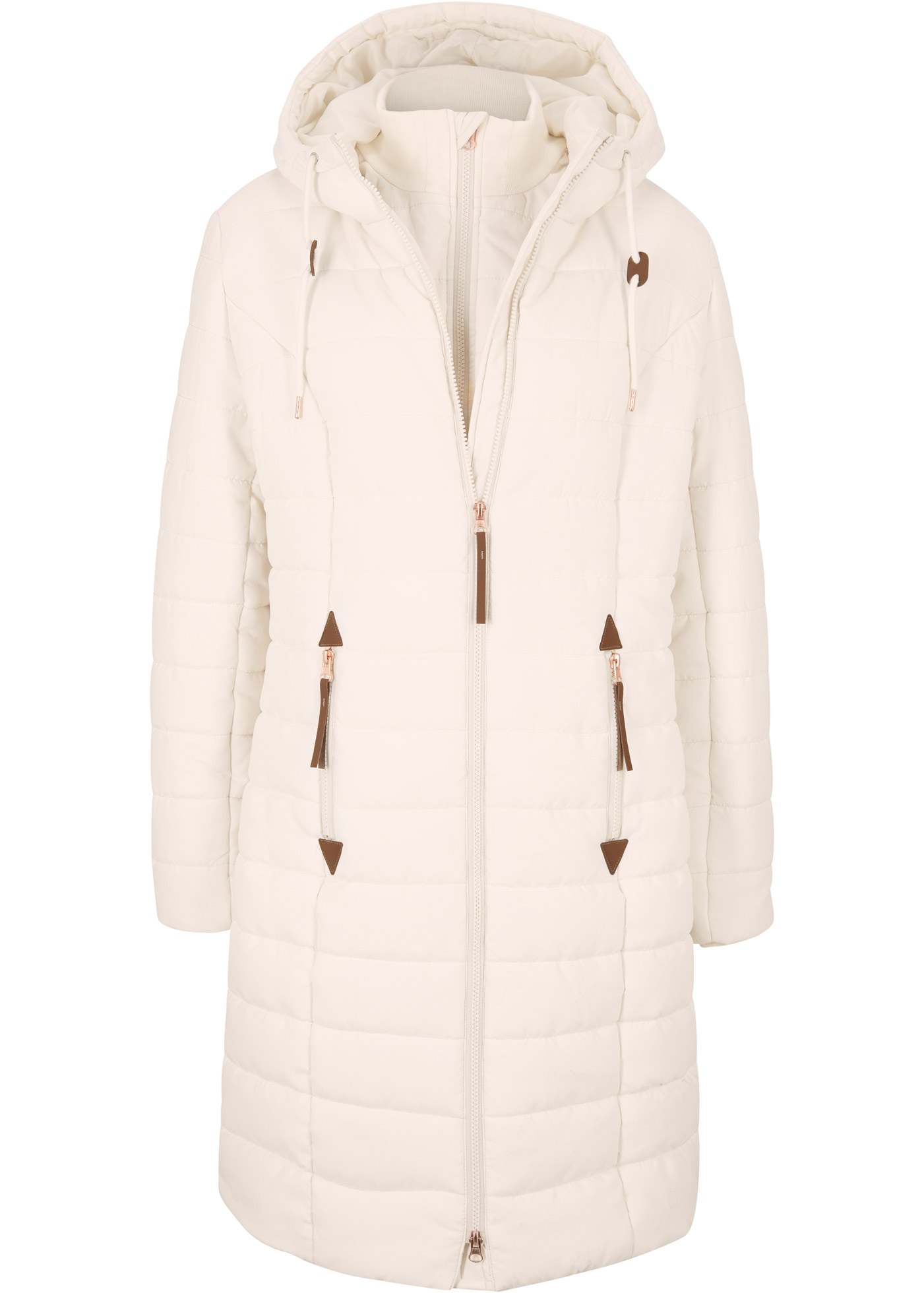 bonprix Steppmantel »Steppmantel, 2-in-1 Optik« 2-in-1 Optik, mit Kapuze und Stehkragen